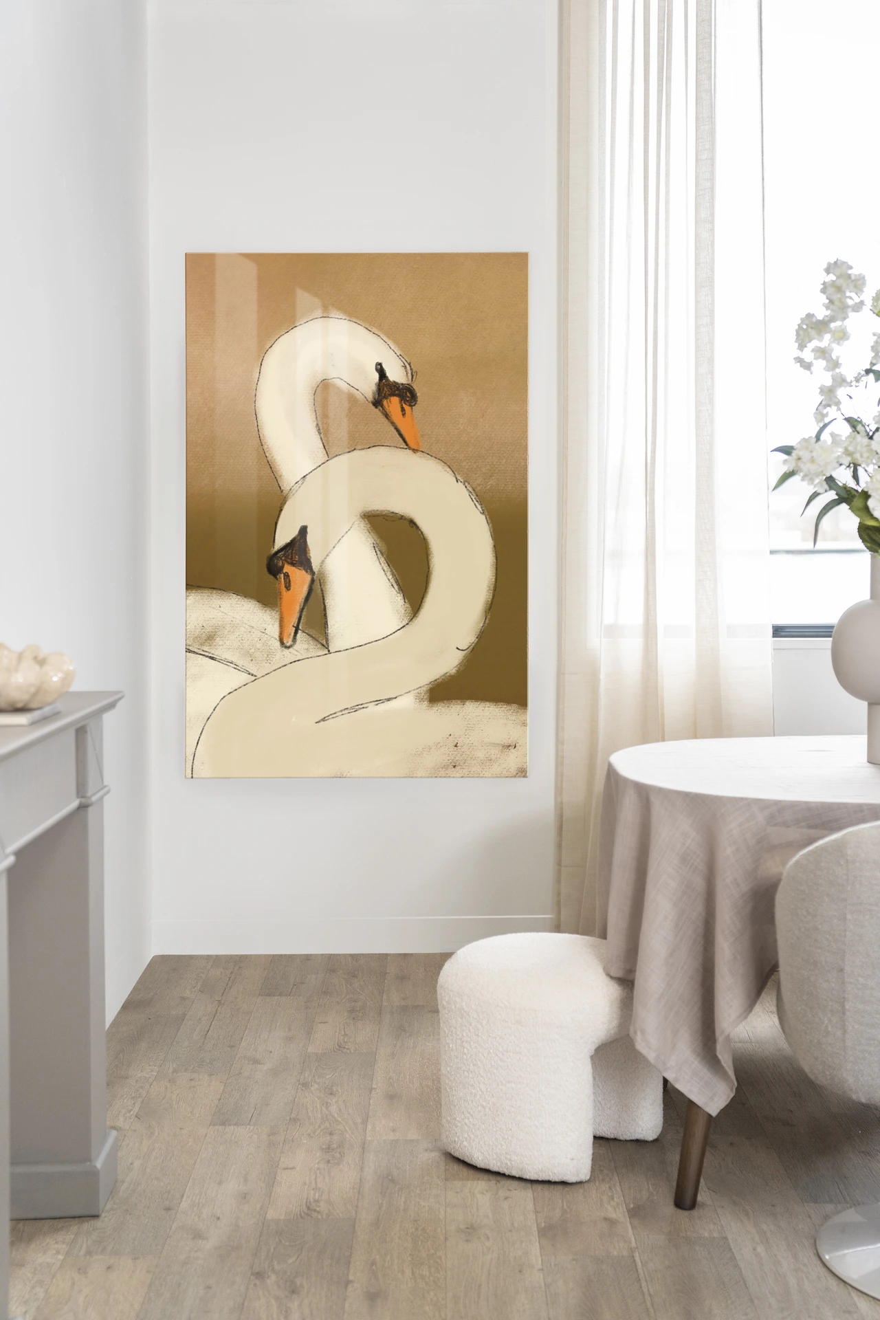 Wandteppich Swan Lake Green - Urban Cotton