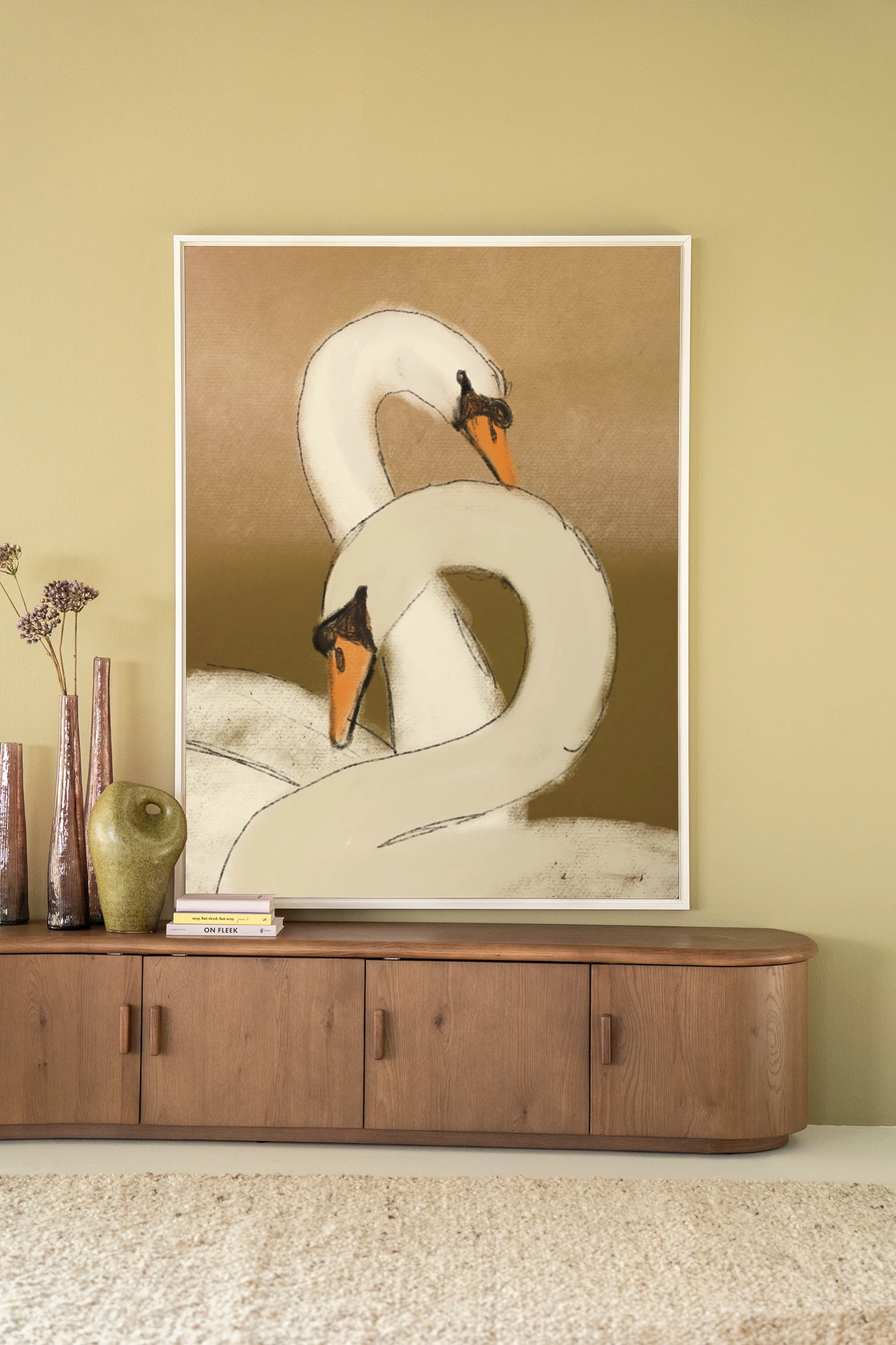 Wandteppich Swan Lake Green - Urban Cotton