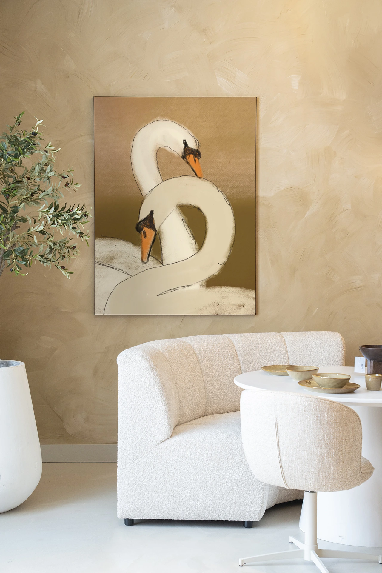 Wandteppich Swan Lake Green - Urban Cotton
