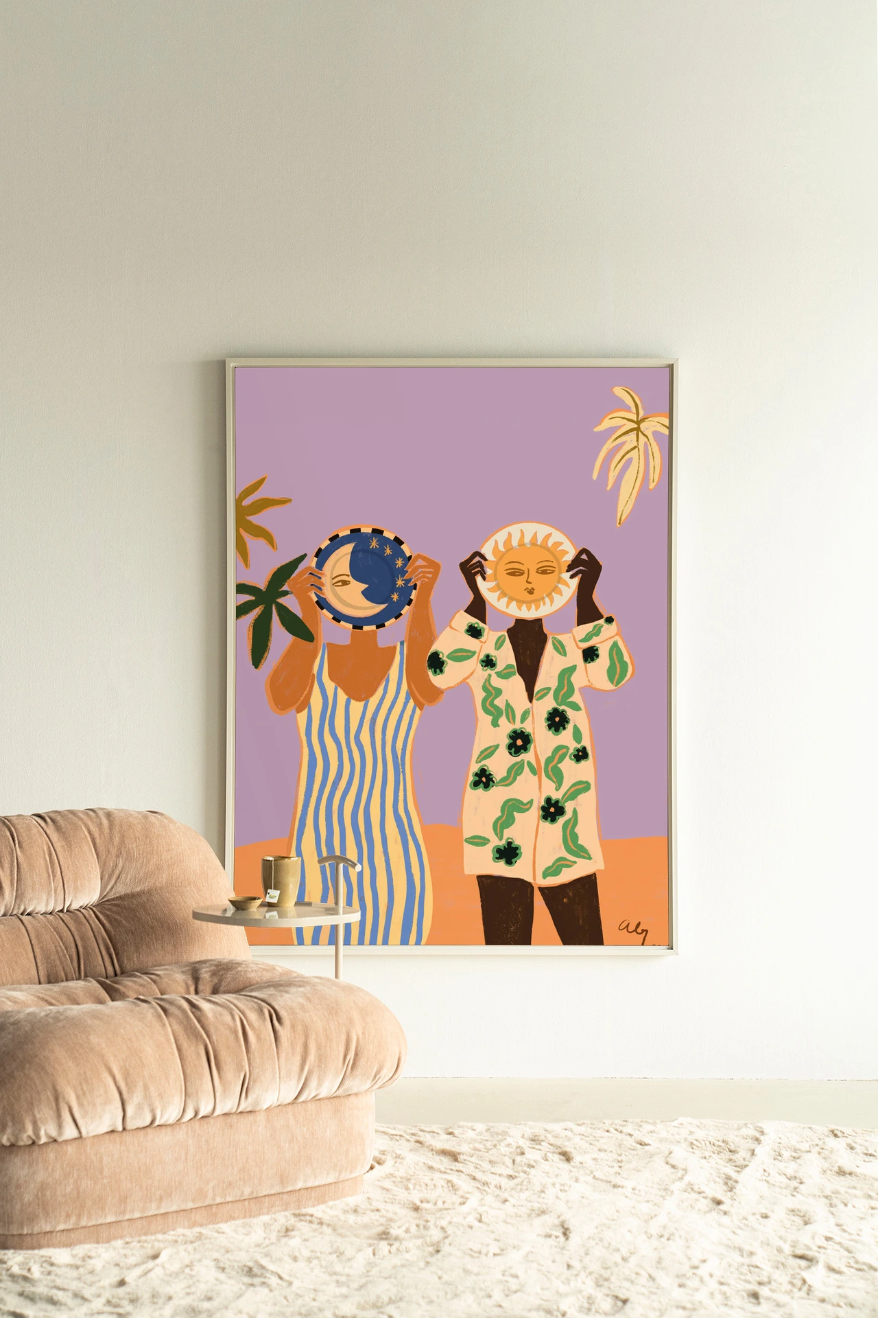 Tapiz de pared Sun & Moon - Urban Cotton