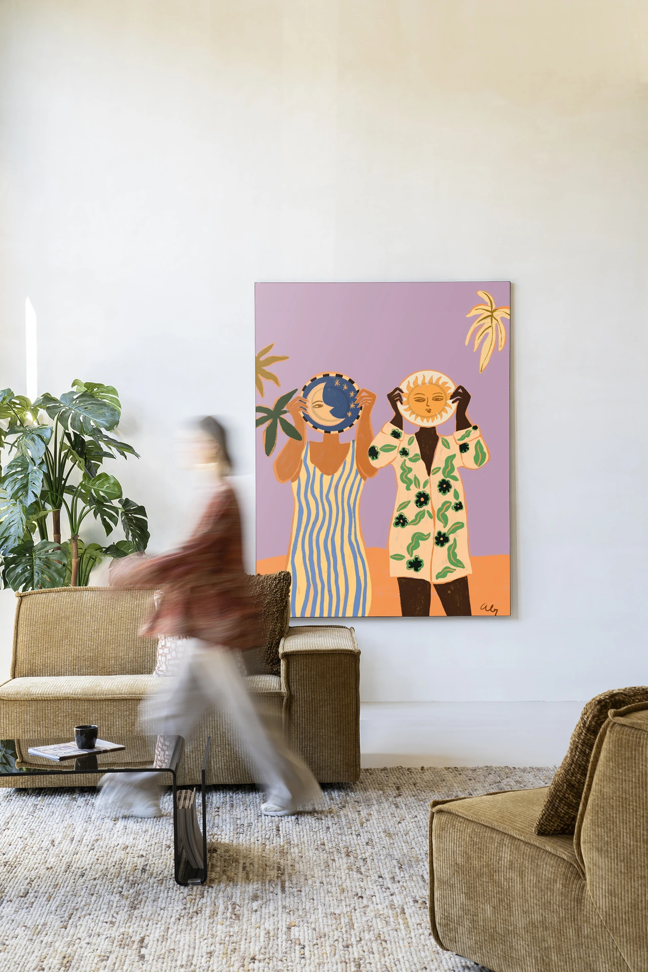 Tapiz de pared Sun & Moon - Urban Cotton