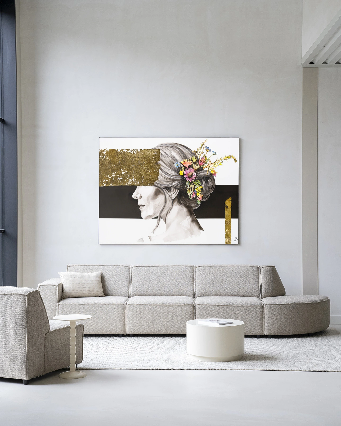 Wandteppich Blooming In Gold - Urban Cotton