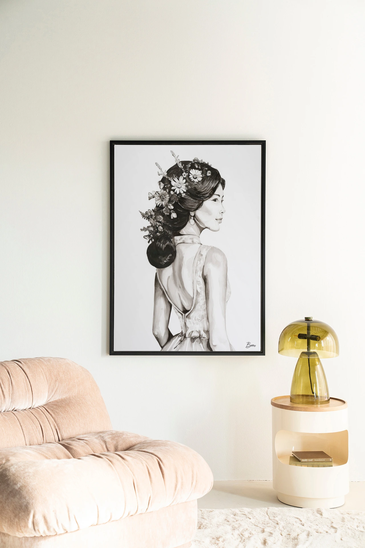 Wandteppich Lady With Blossom - Urban Cotton