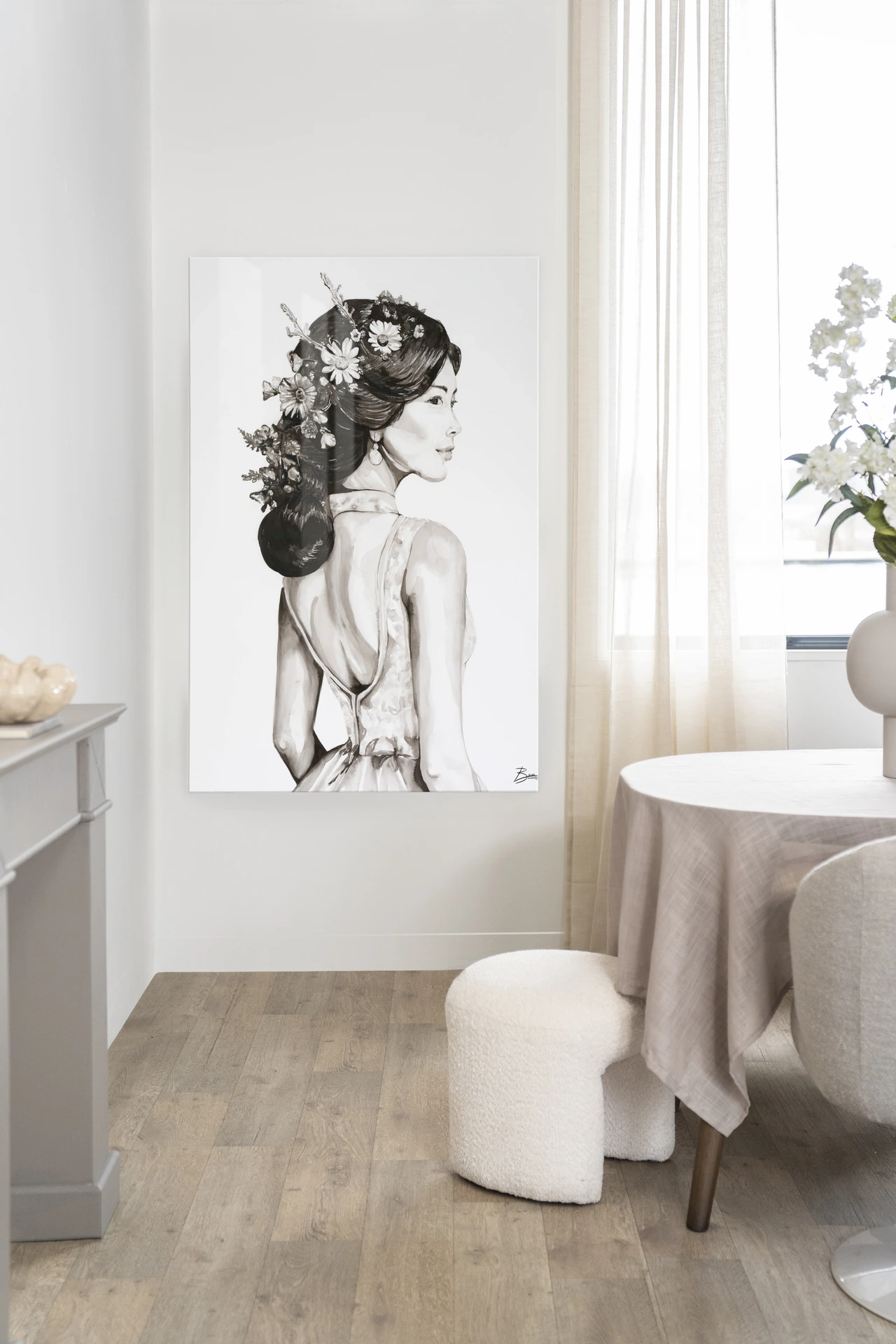 Wandteppich Lady With Blossom - Urban Cotton