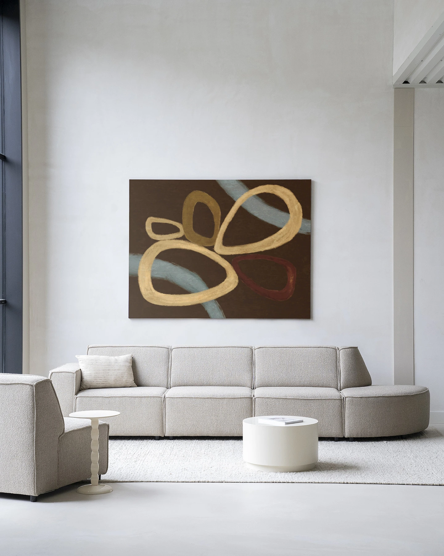 Wandteppich Ring Of Abstraction Brown - Urban Cotton