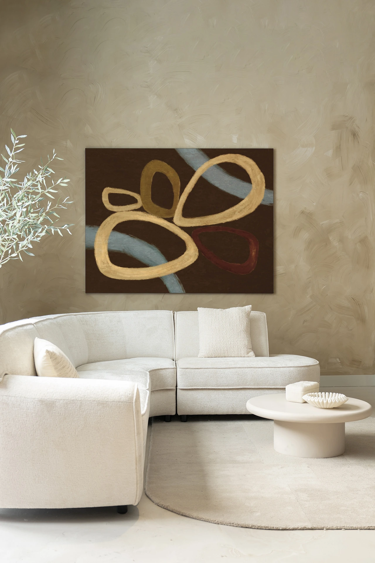 Wandteppich Ring Of Abstraction Brown - Urban Cotton
