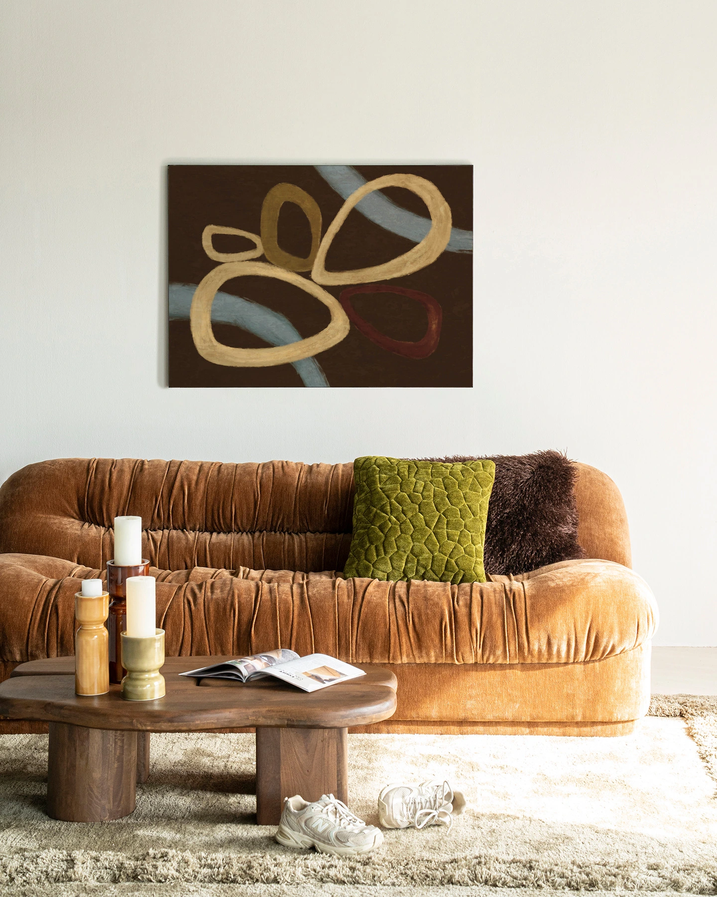 Wandteppich Ring Of Abstraction Brown - Urban Cotton