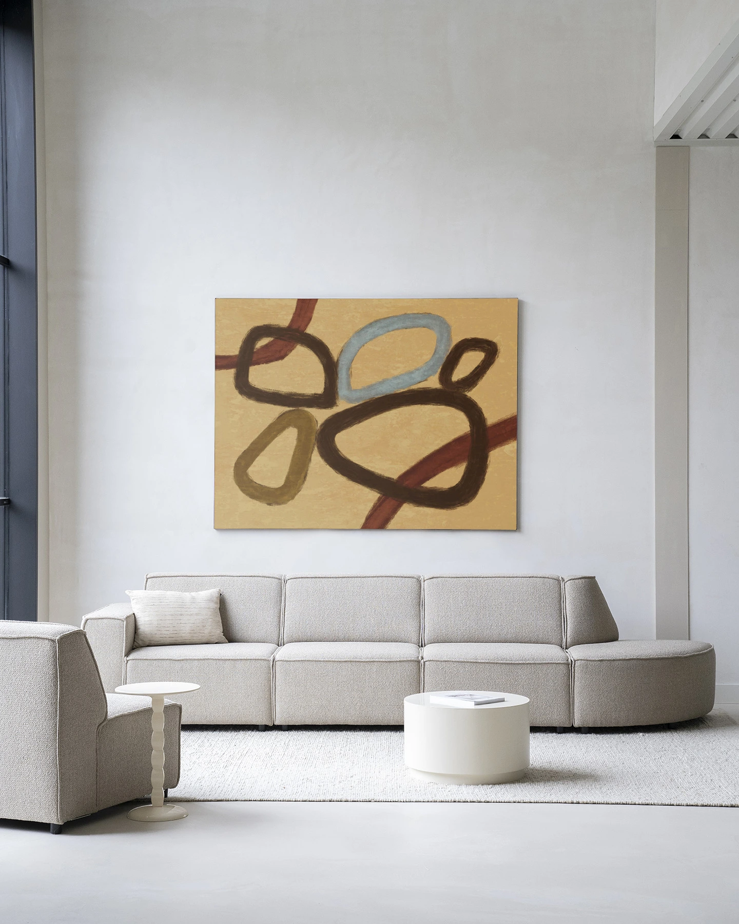 Wandteppich Ring Of Abstraction Yellow - Urban Cotton
