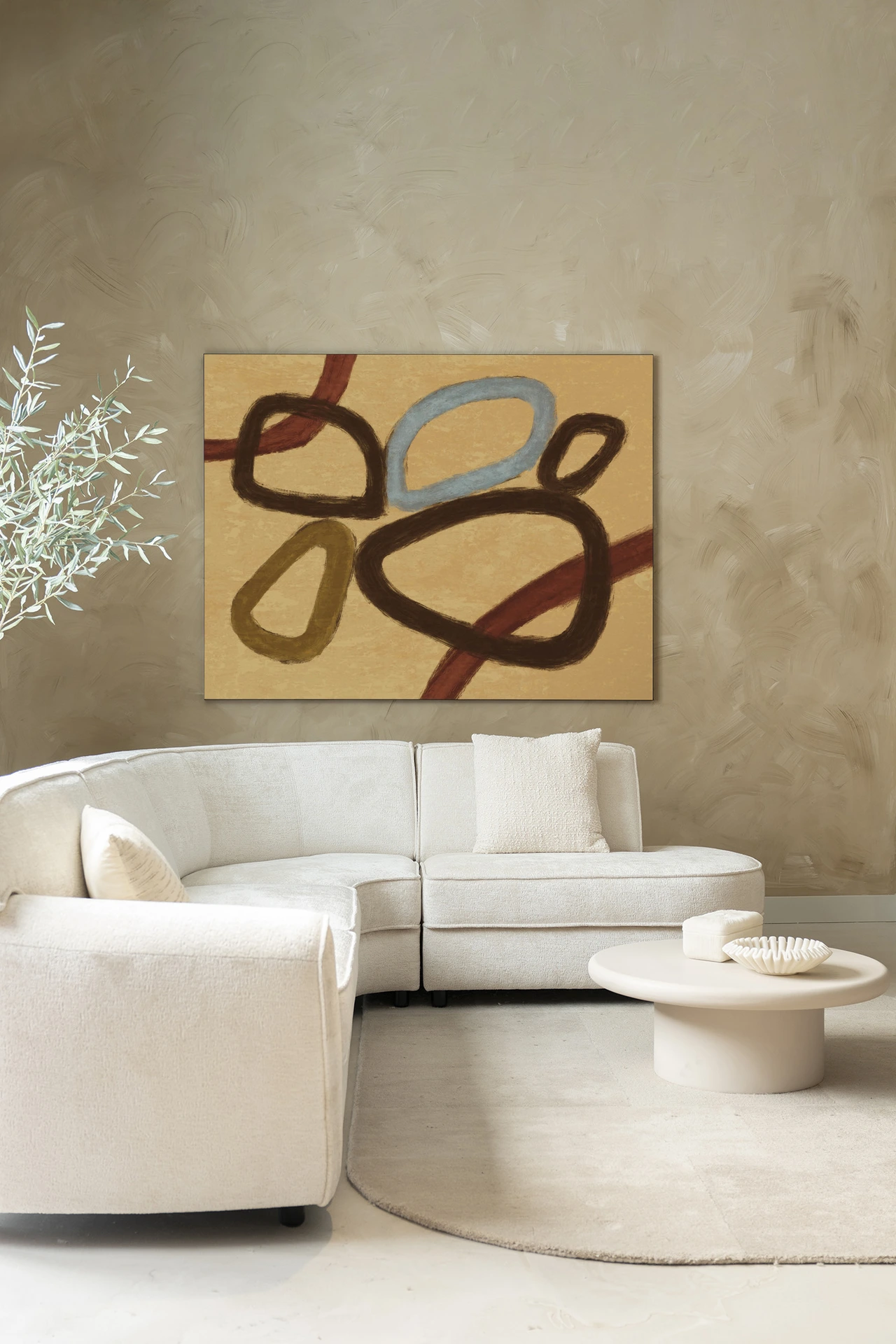 Wandteppich Ring Of Abstraction Yellow - Urban Cotton