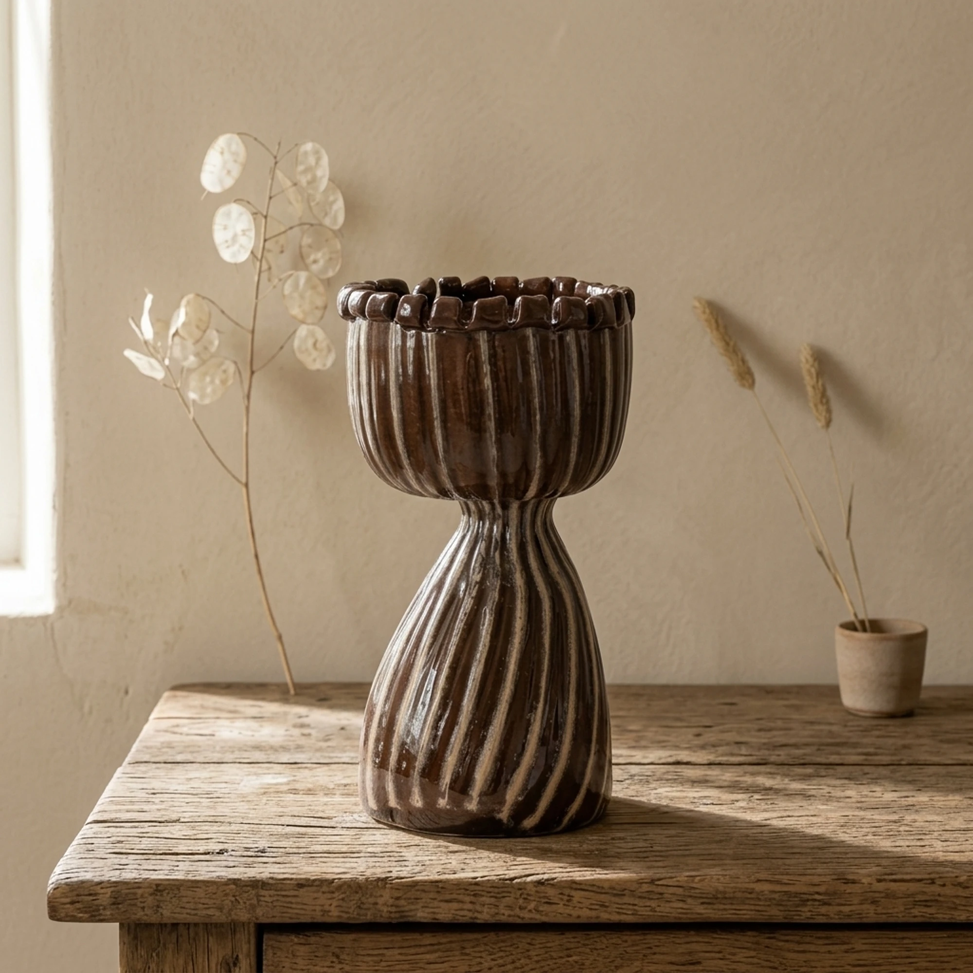 Drizzle 2 Vase Brown - By-Boo