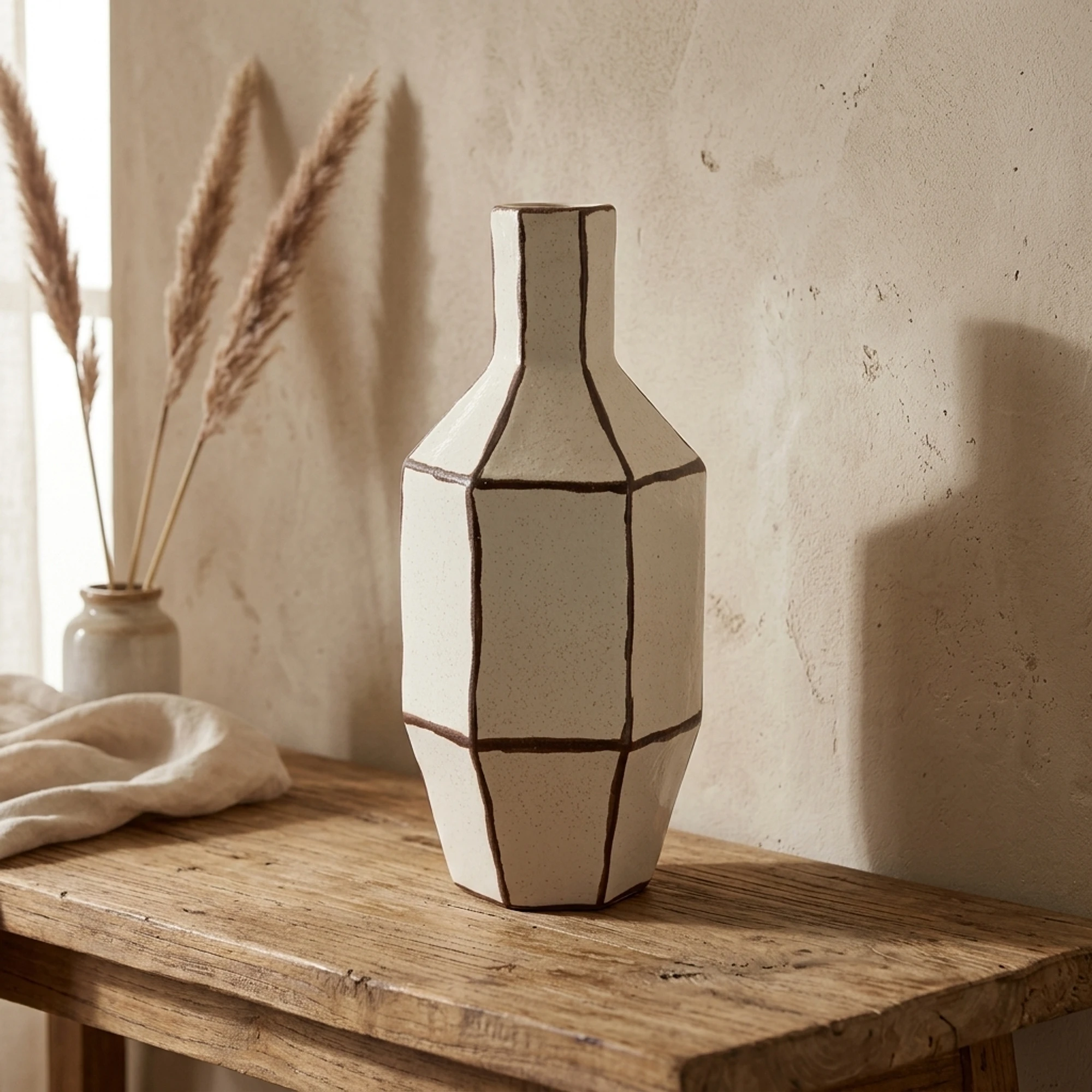 Facet 1 Vase Off White - By-Boo