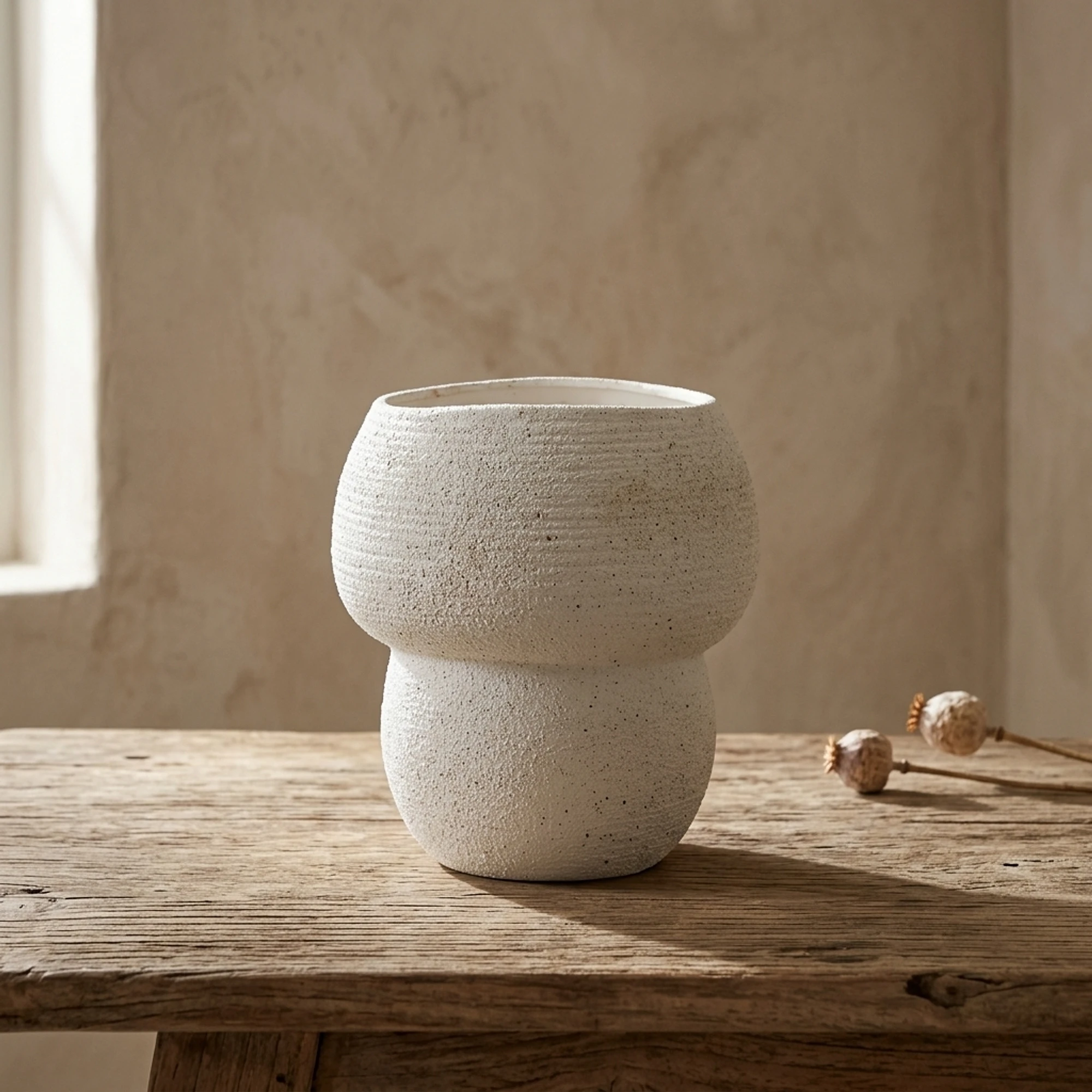 Grava Vase Off White - By-Boo