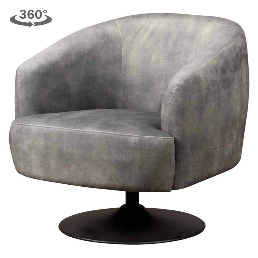 Fauteuil Barga goud - Tower Living - Bliss 4 grey (draaibaar)