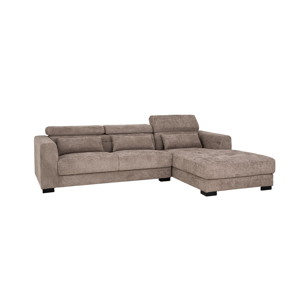 Brighton 3-Sitzer Arm links + Chaiselongue rechts (Stoff, Ivory) - Tower Living - fabric XS85 17 Taupe