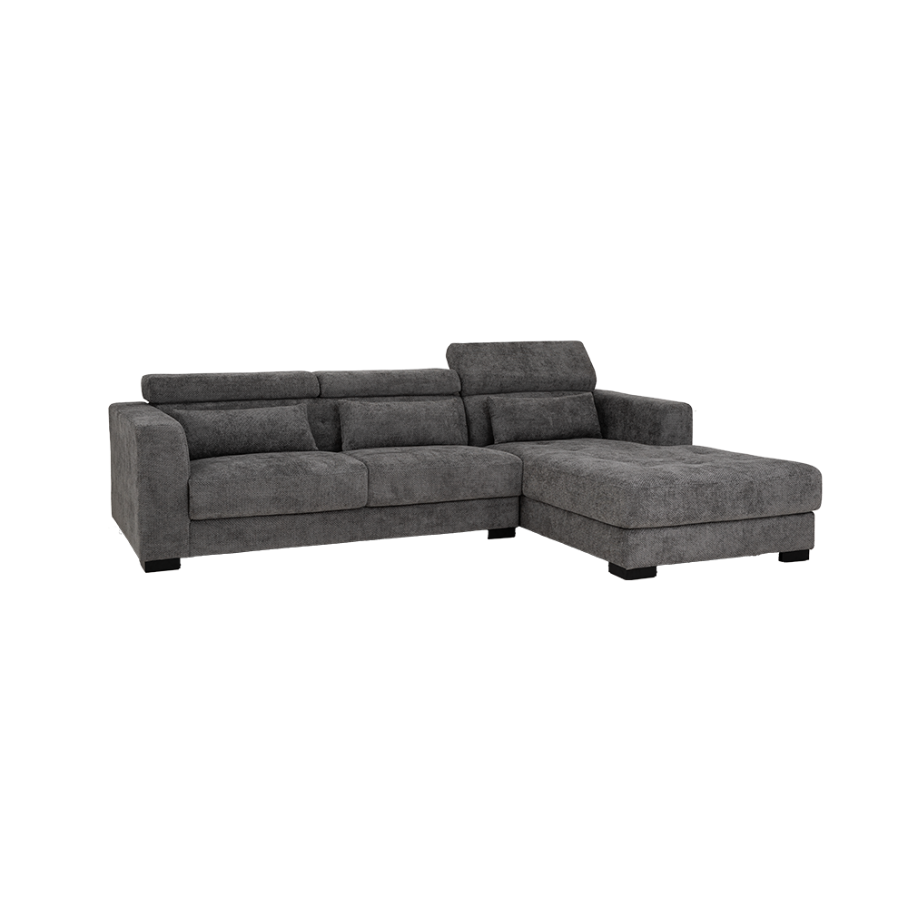 Brighton 3-Sitzer Arm links + Chaiselongue rechts (Stoff, Ivory) - Tower Living - fabric XS85 19 Light grey