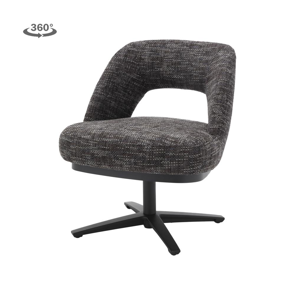 Fauteuil Caldes (Stof) - Tower Living - TED 17 blue-grey (draaibaar)