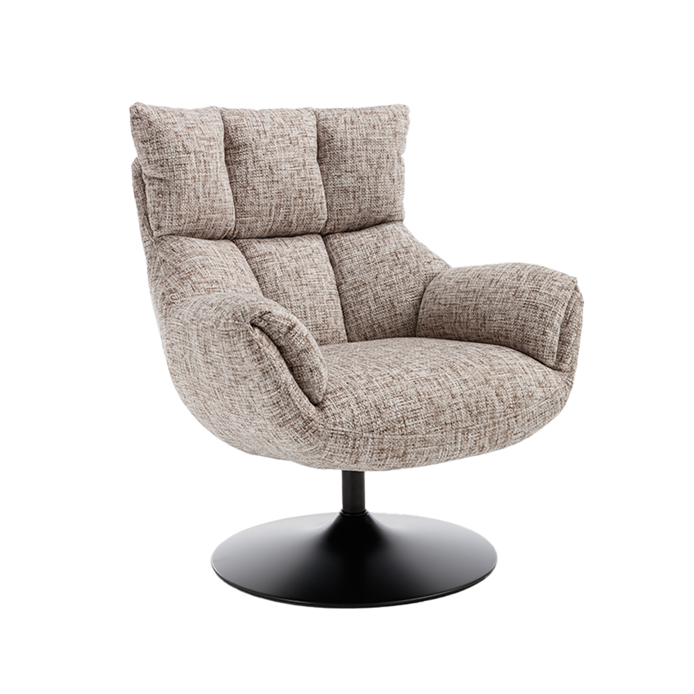 Fauteuil Force beige/bruin - Tower Living - Imo 15 beige-brown (draaibaar)