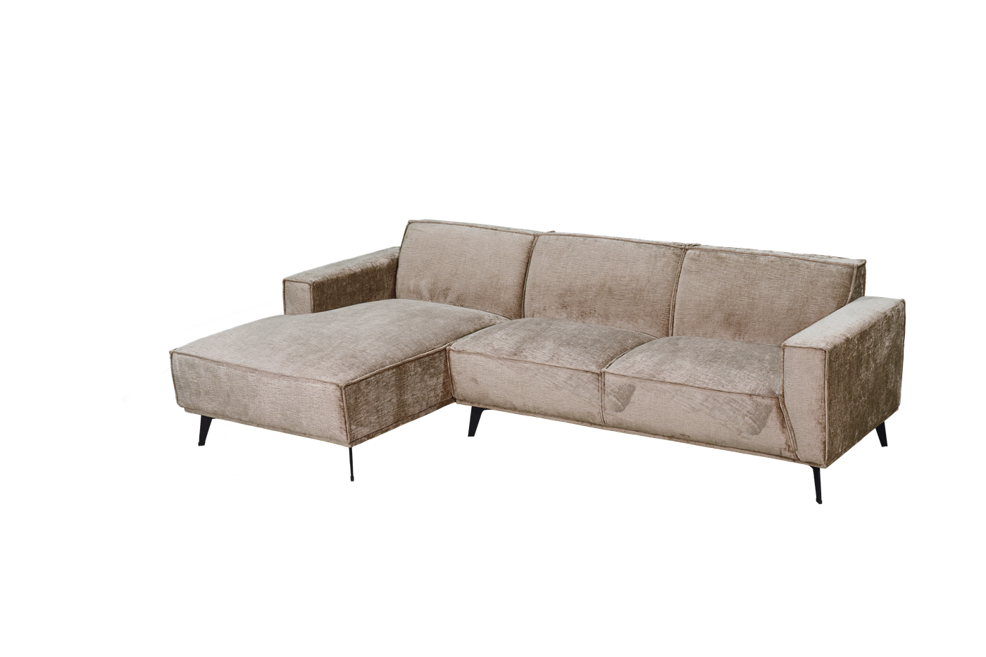 Leeds Récamiere links + 2,5-Sitzer Armlehne rechts (Taupe) - Tower Living - Touch 04 Taupe