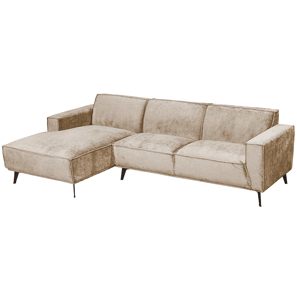Leeds Récamiere links + 2,5-Sitzer Armlehne rechts (Taupe) - Tower Living - Touch 102 Beige
