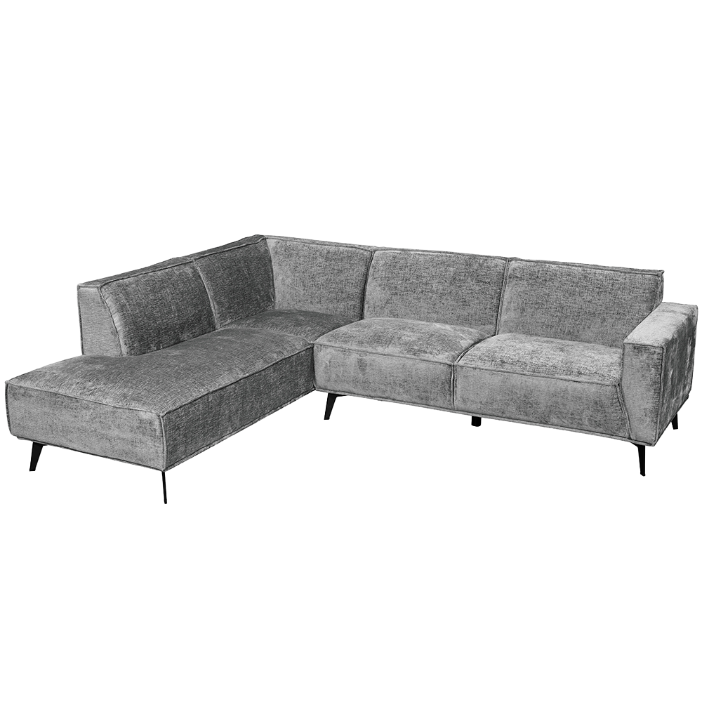 Hocker Leeds L + 2,5-Sitzer Arm rechts (Taupe) - Tower Living - Touch 27 Light grey