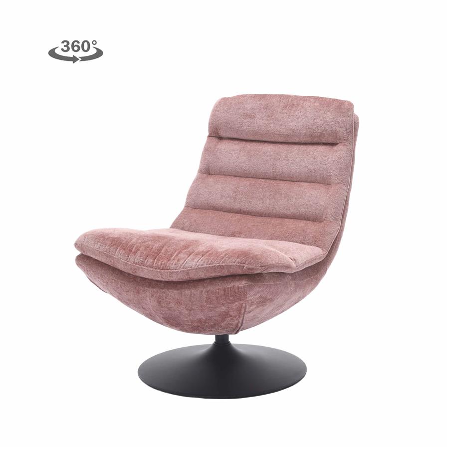 Fauteuil Marano (Brown) - Tower Living - Harmony 63 peachy pink (draaibaar)
