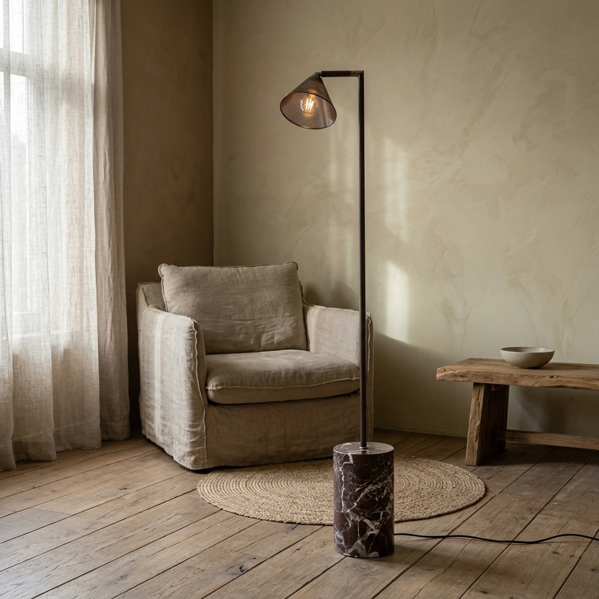Vloerlamp Lumina bruin - By-Boo
