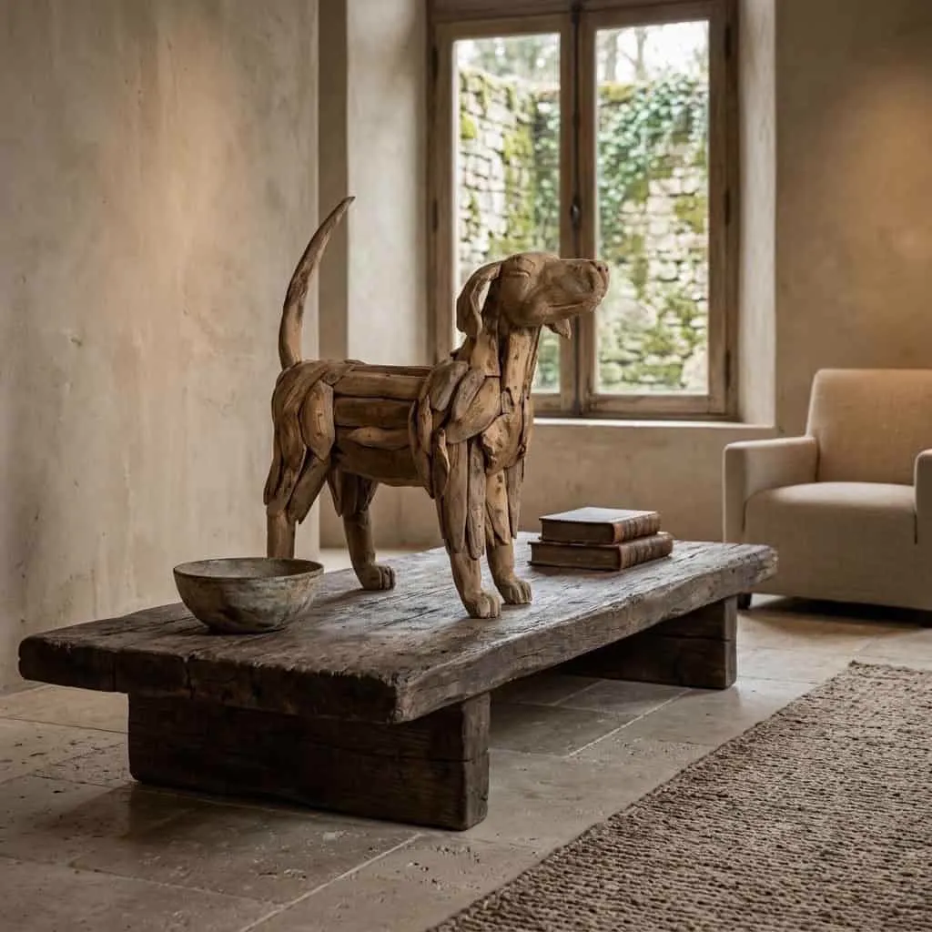 Hond teakhout klein