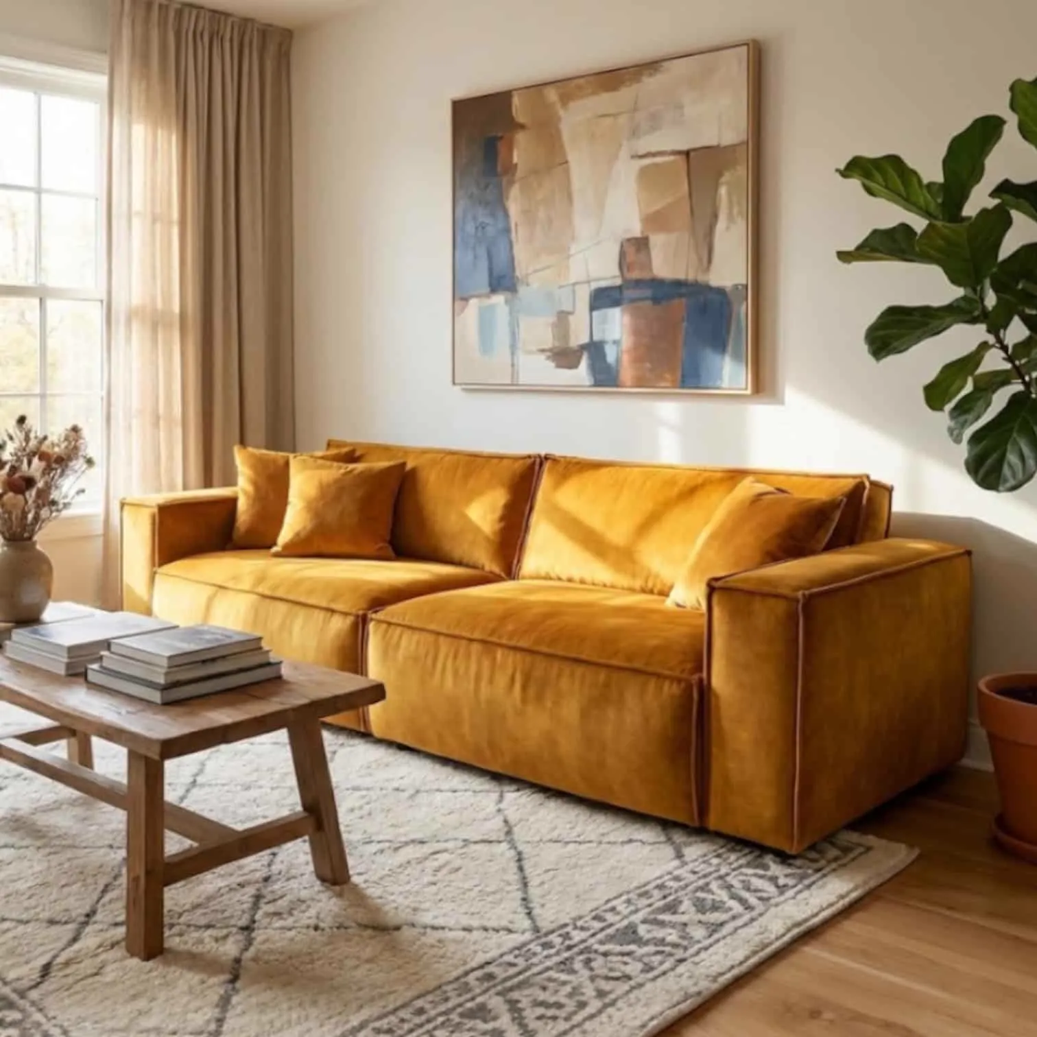 Sofa La Maison | Ockergelb - Easy Sofa, foto 2