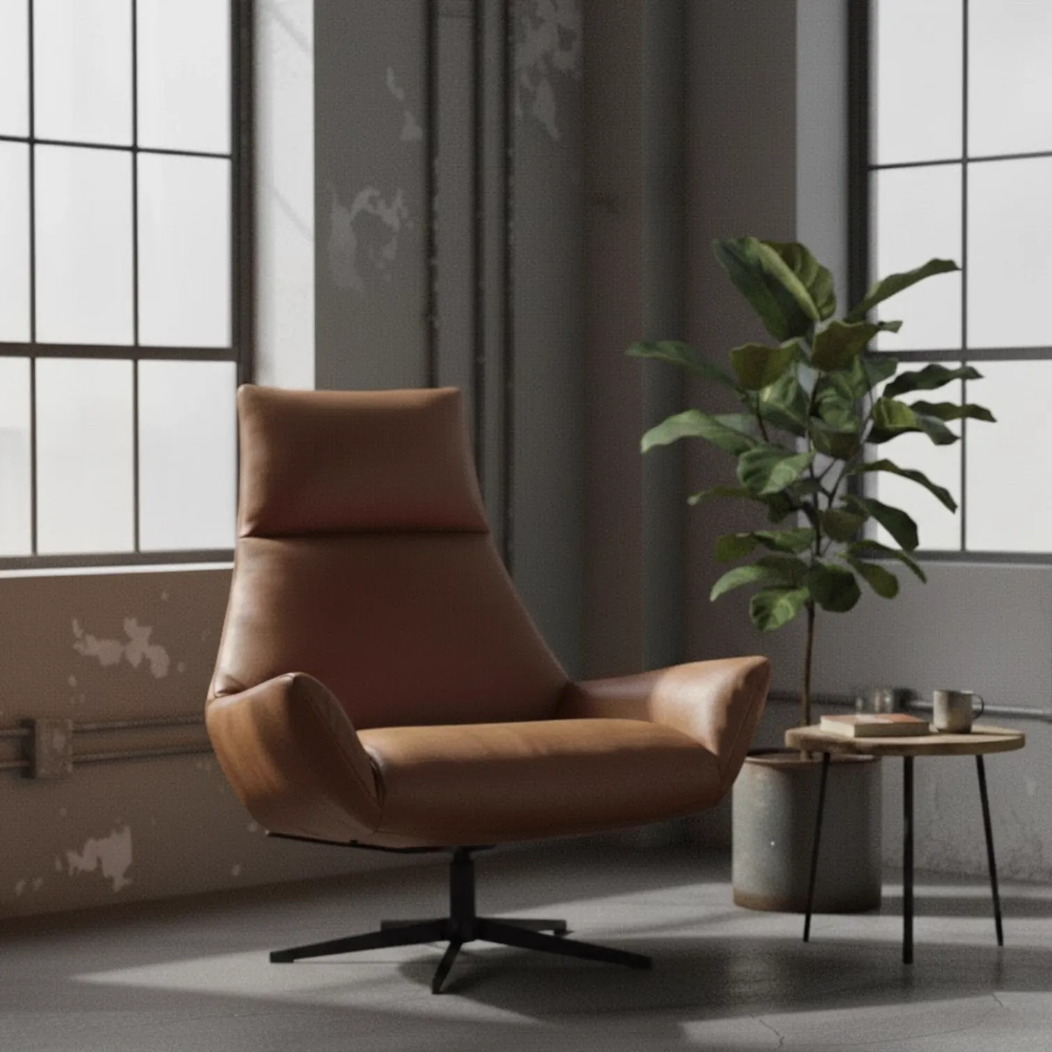 Armchair Wim | Cognac Leather - Chill-Line