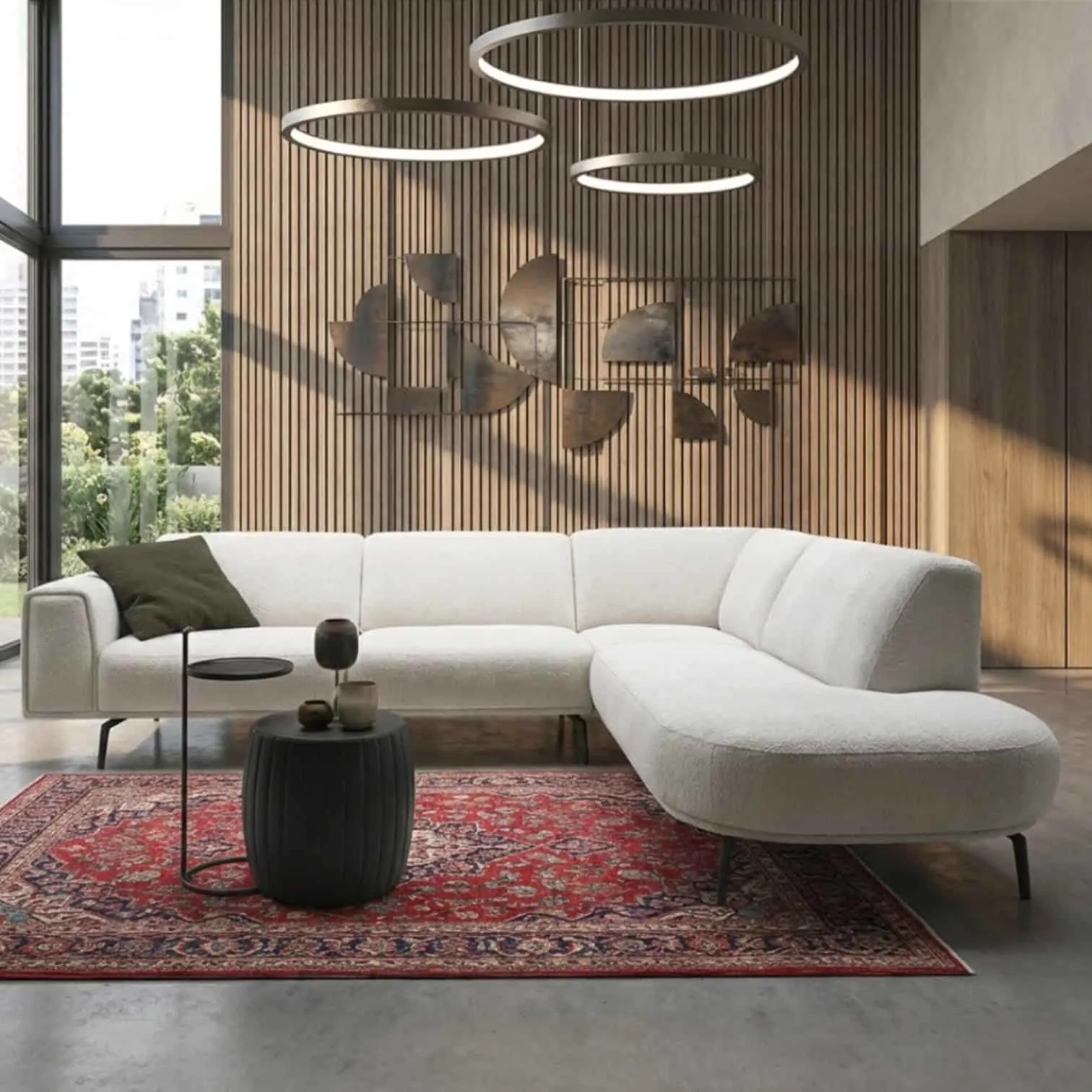 Corner Sofa Shadow | Teddy fabric