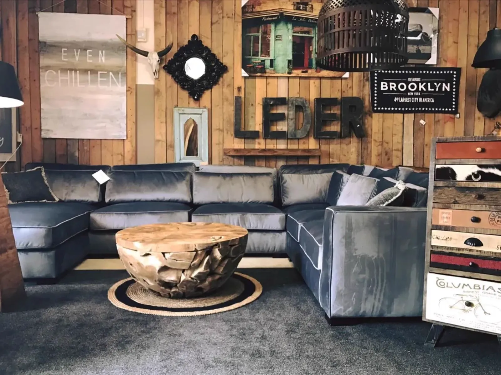 Hoekbank Moskou velours