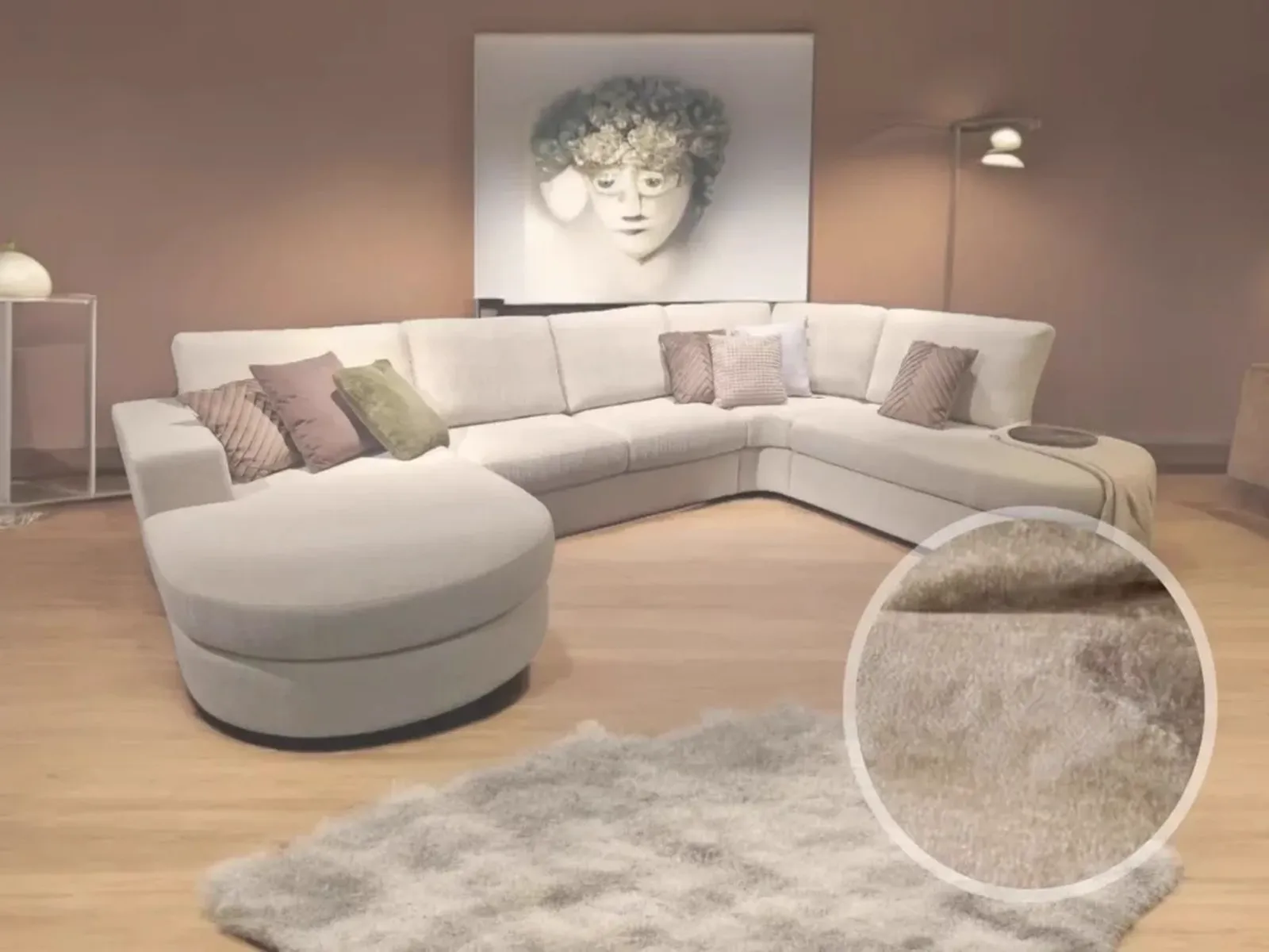 Ilona Aphrodite Beige Corner Sofa