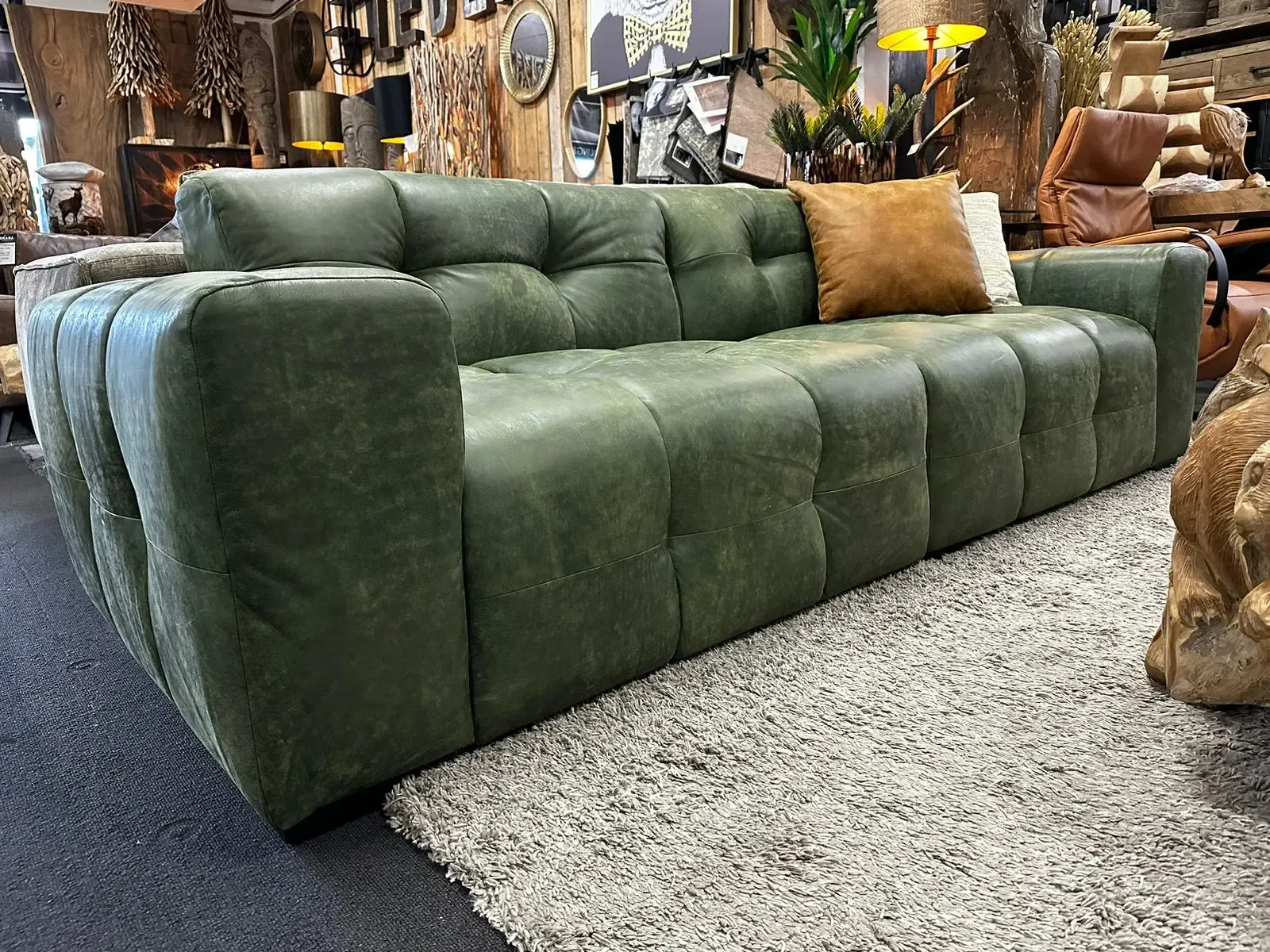 Sofa Amsterdam leather Concrete - Agpol