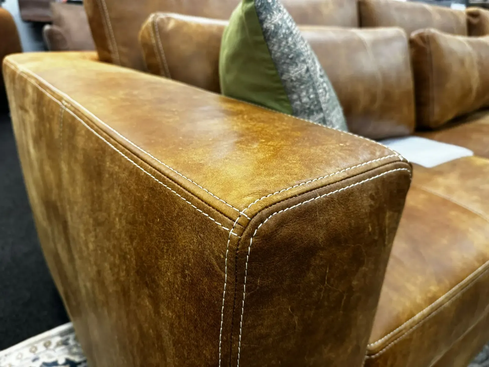 Ecksofa Anna concrete Leder - Agpol