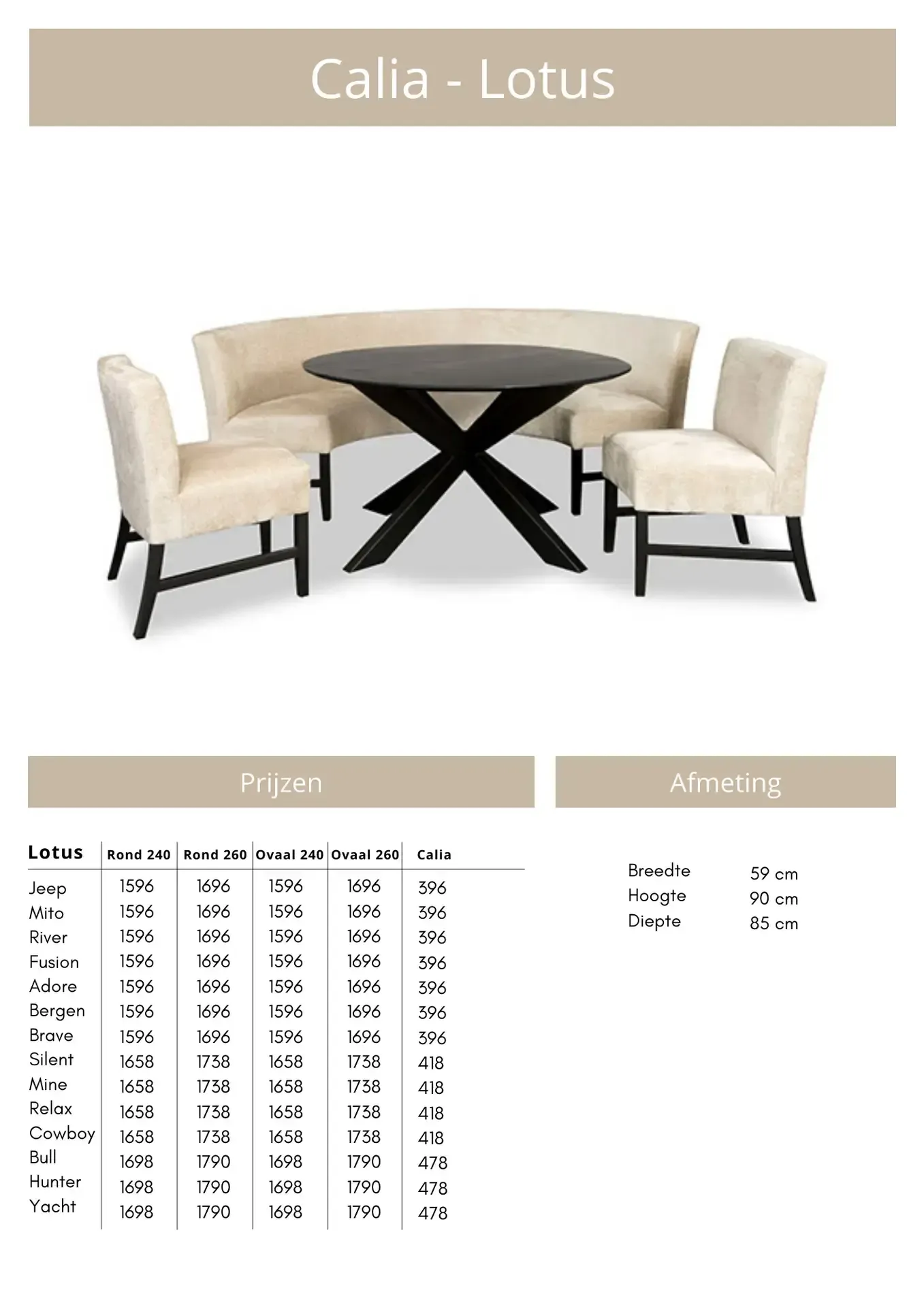 Esszimmerbank Lotus, Detailfoto 4 - Lenselink Furniture