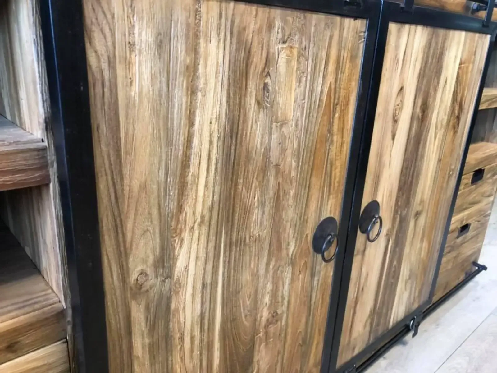 Sideboard Donny Teak 2 Schiebetüren 240 cm - World of Brosi