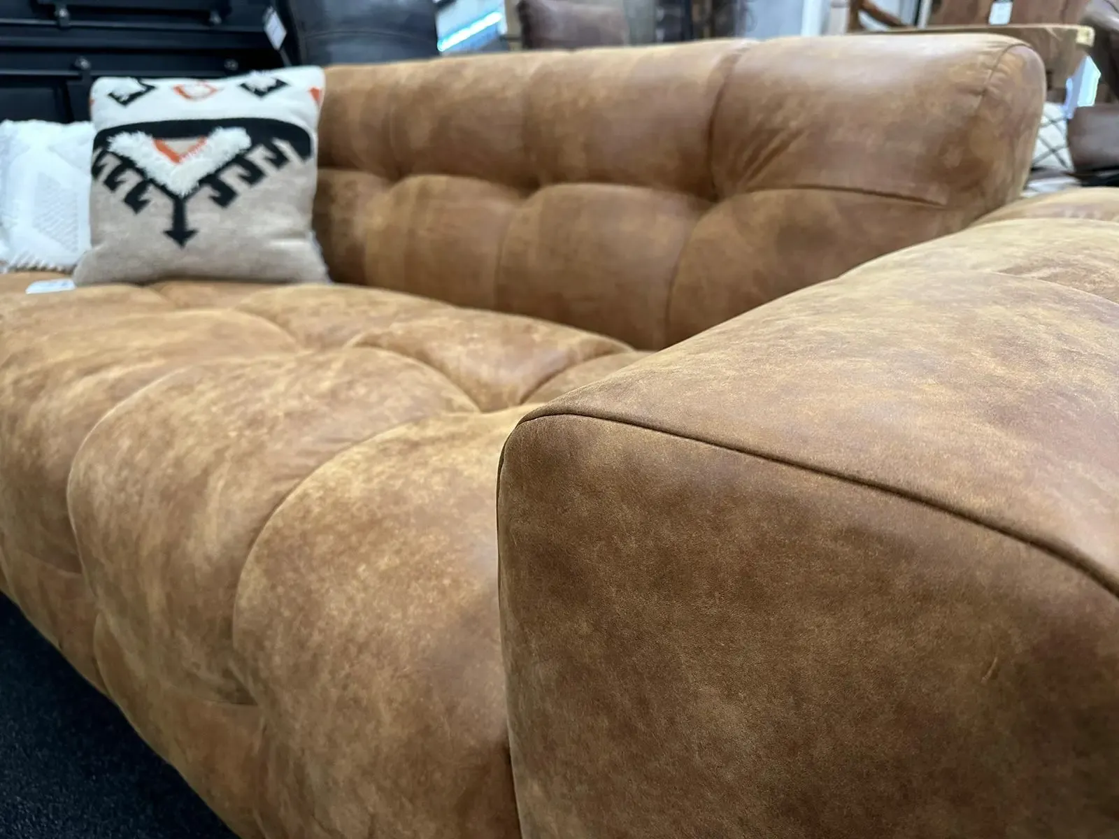 Sofa Amsterdam leather Concrete - Agpol