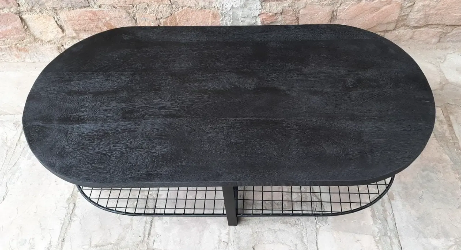 Rio Coffee Table Oval Black - Mokana Furniture