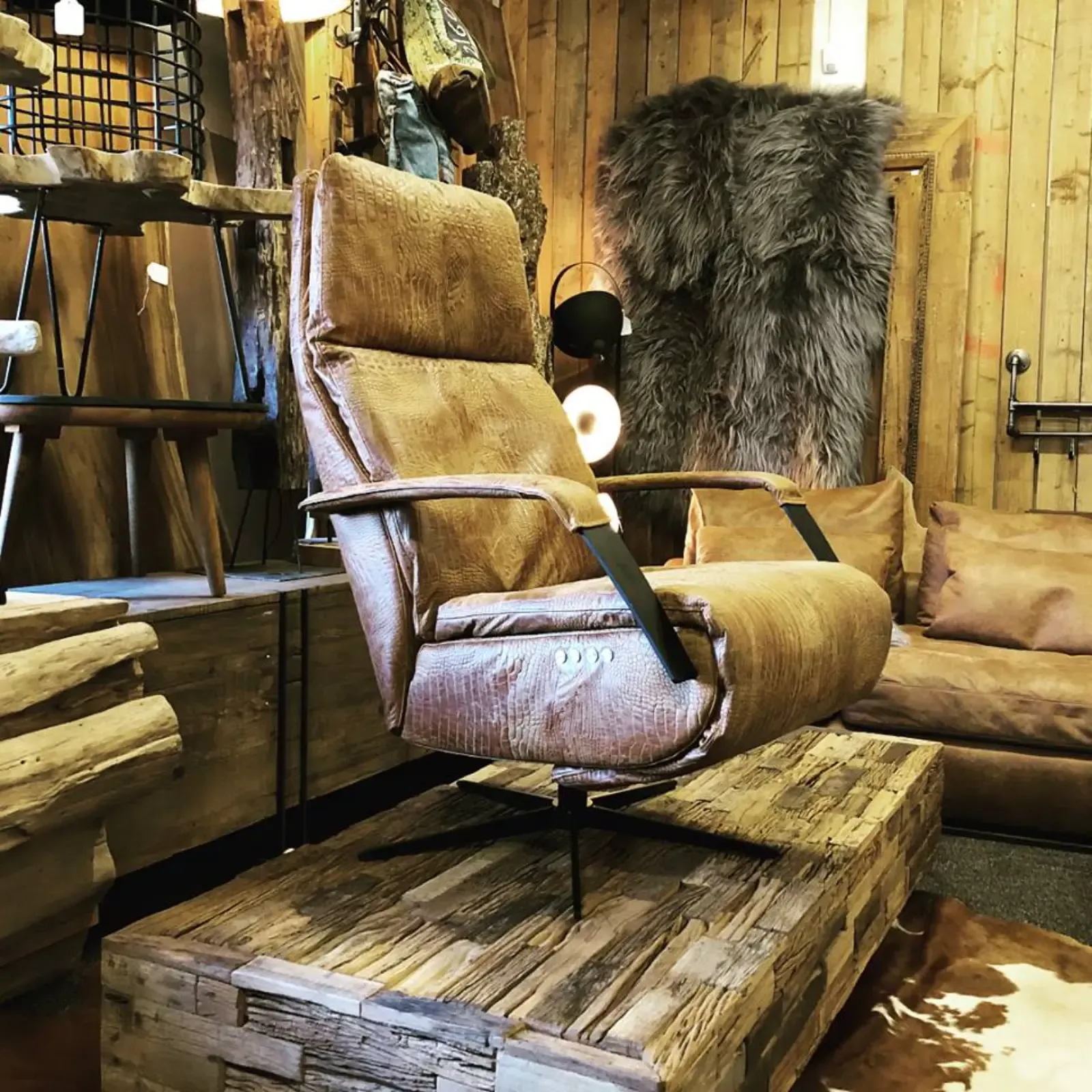 Recliner Armchair Jaxx croco print - Chill-Line