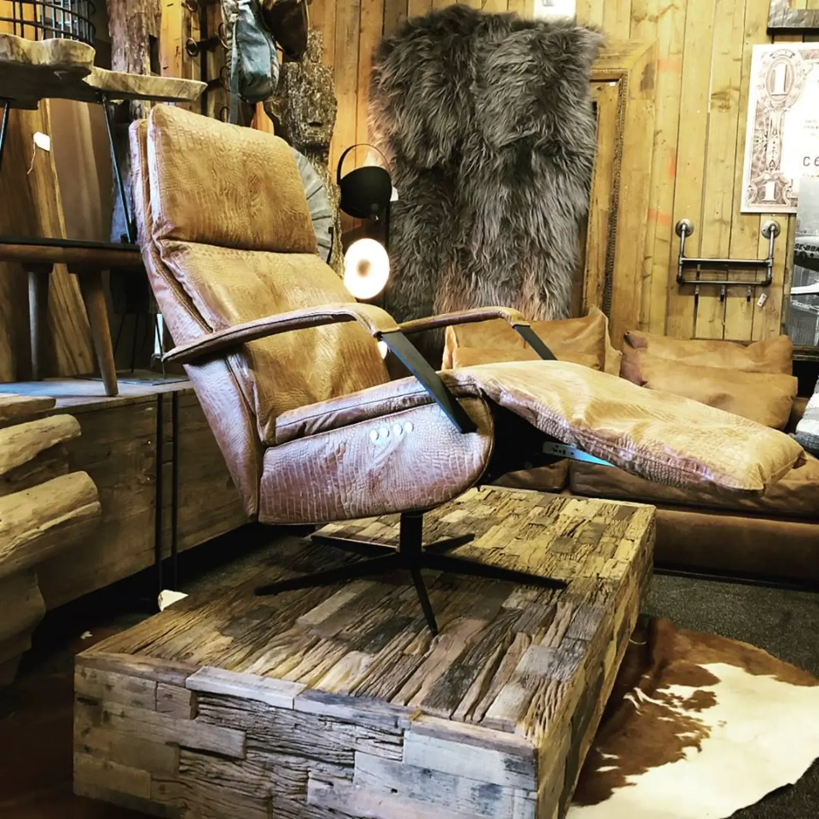 Recliner Armchair Jaxx croco print - Chill-Line