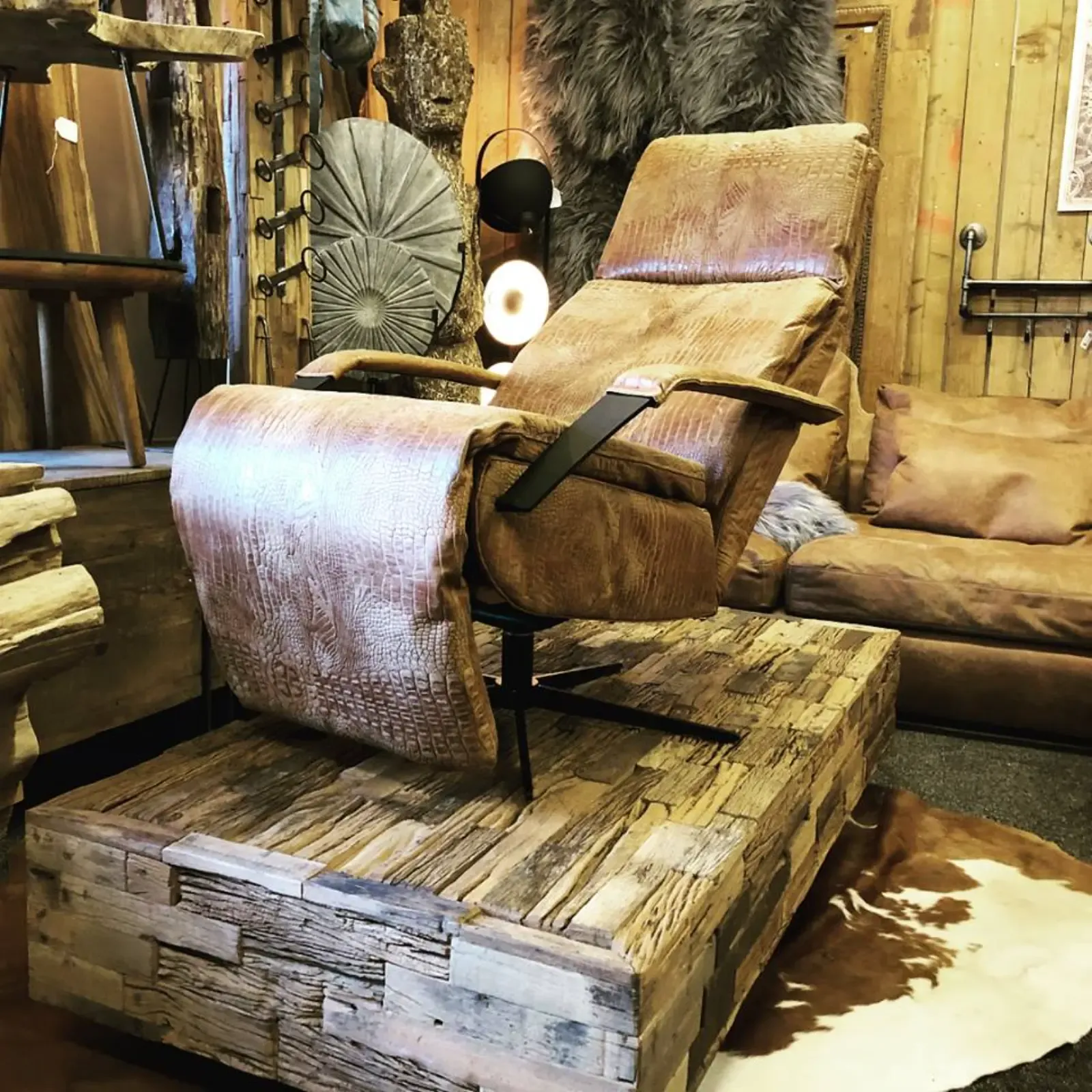 Recliner Armchair Jaxx croco print - Chill-Line