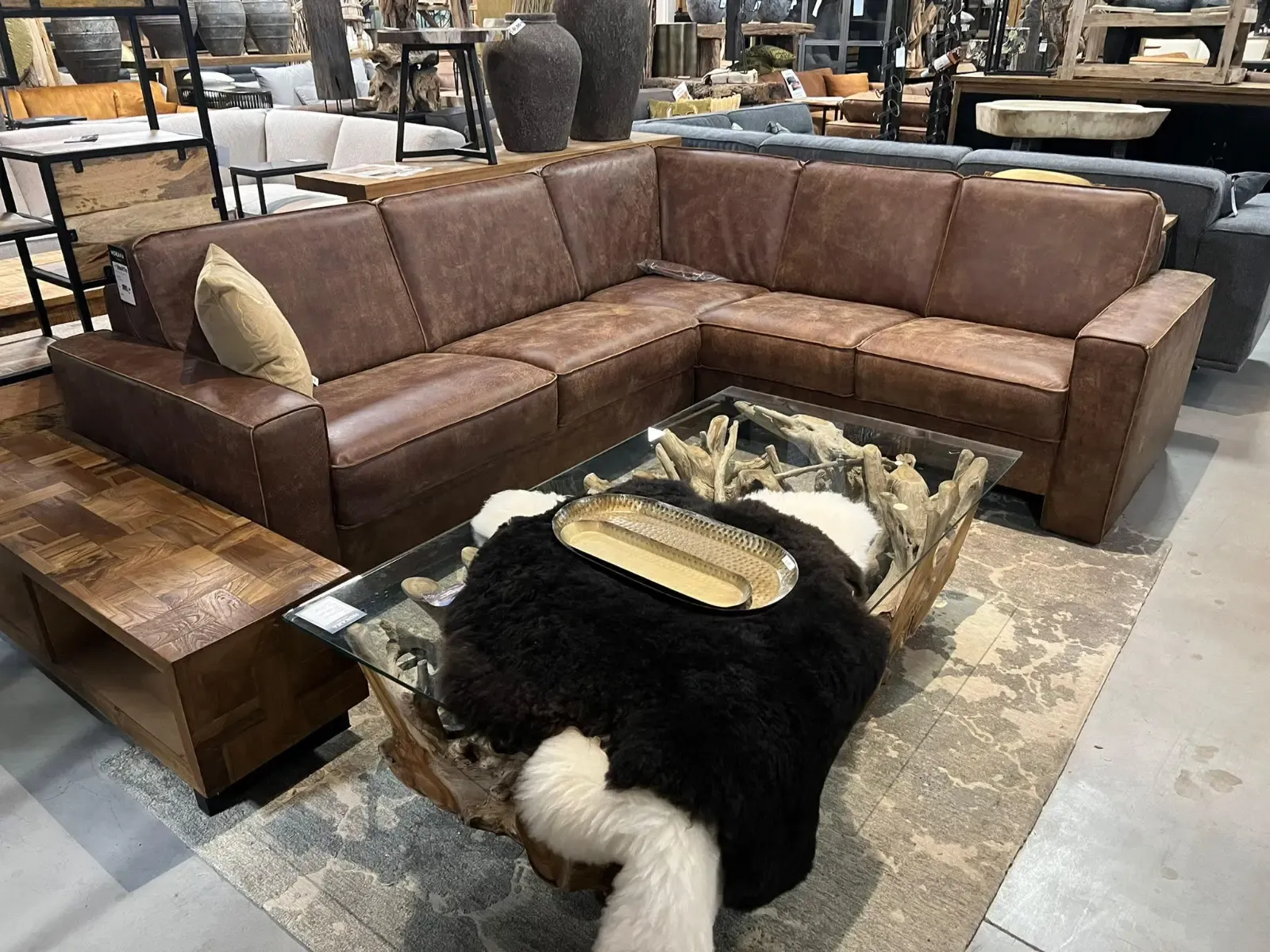 Veneto corner sofa in Africa leather - Het Anker, foto 2