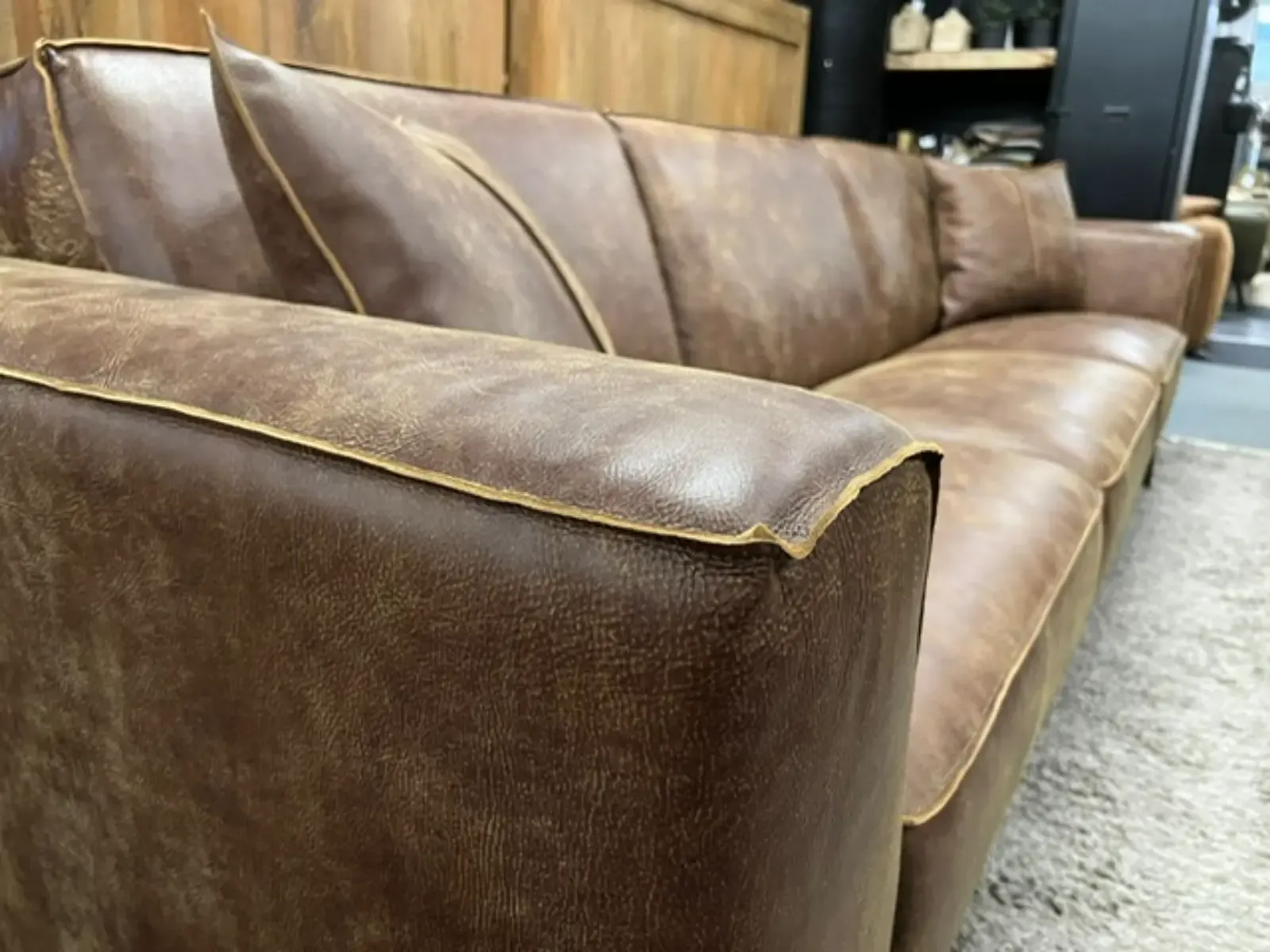 Viking Fjord Africa Leather Sofa - Zitform, foto 4