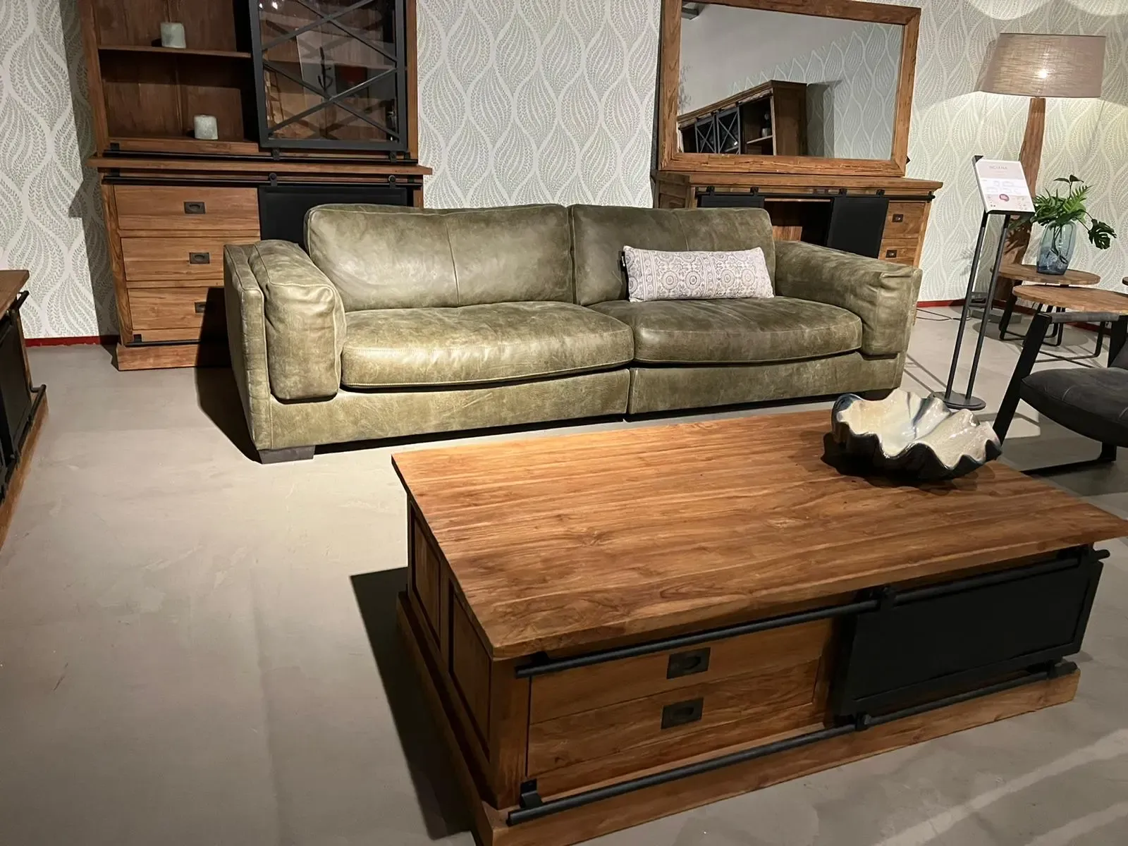 Bank Indiana XL van het Anker in africa leder olive