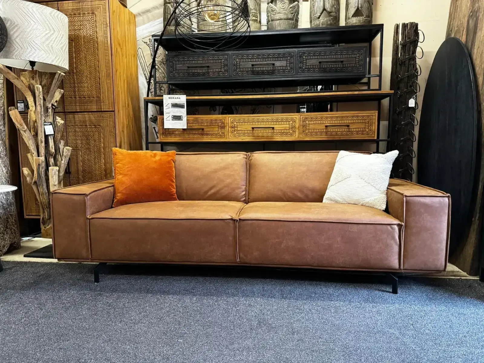 Marvin Sofa cognac - Sofa Industries