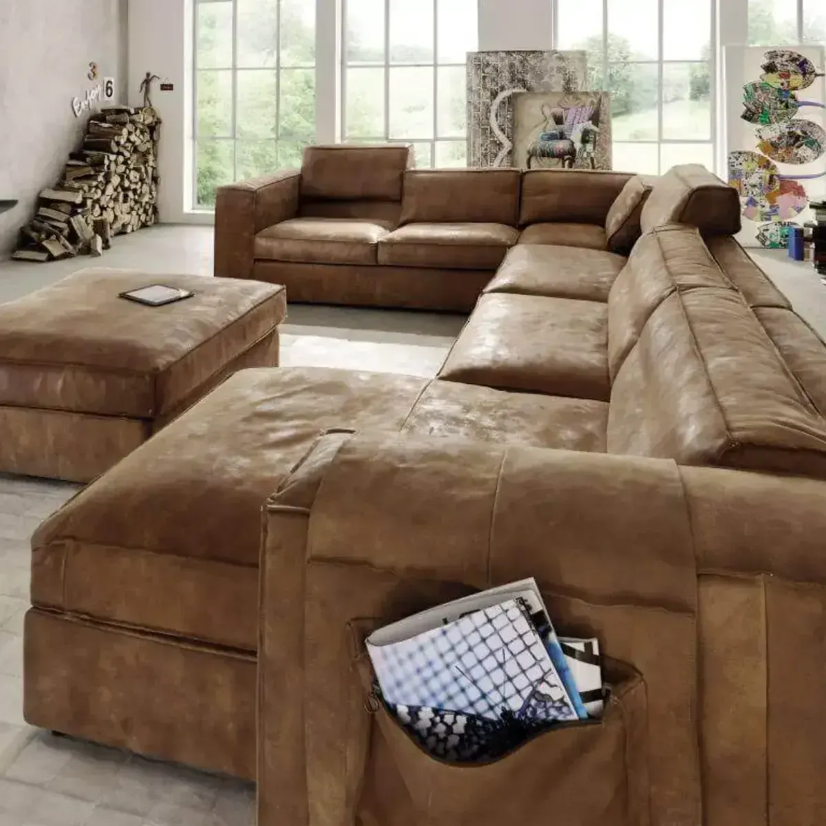 Corner Sofa Sassari Walnut