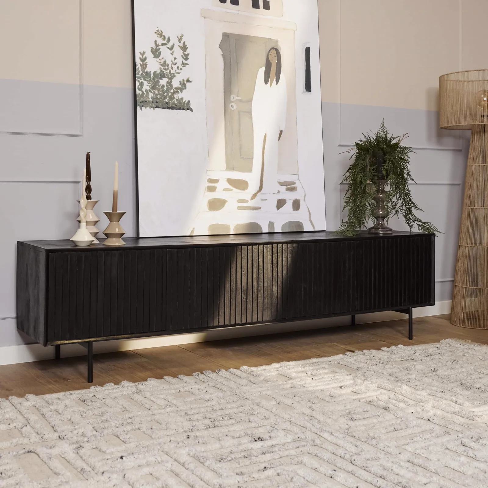 TV Unit Madison Black | 210 cm - Starfurn