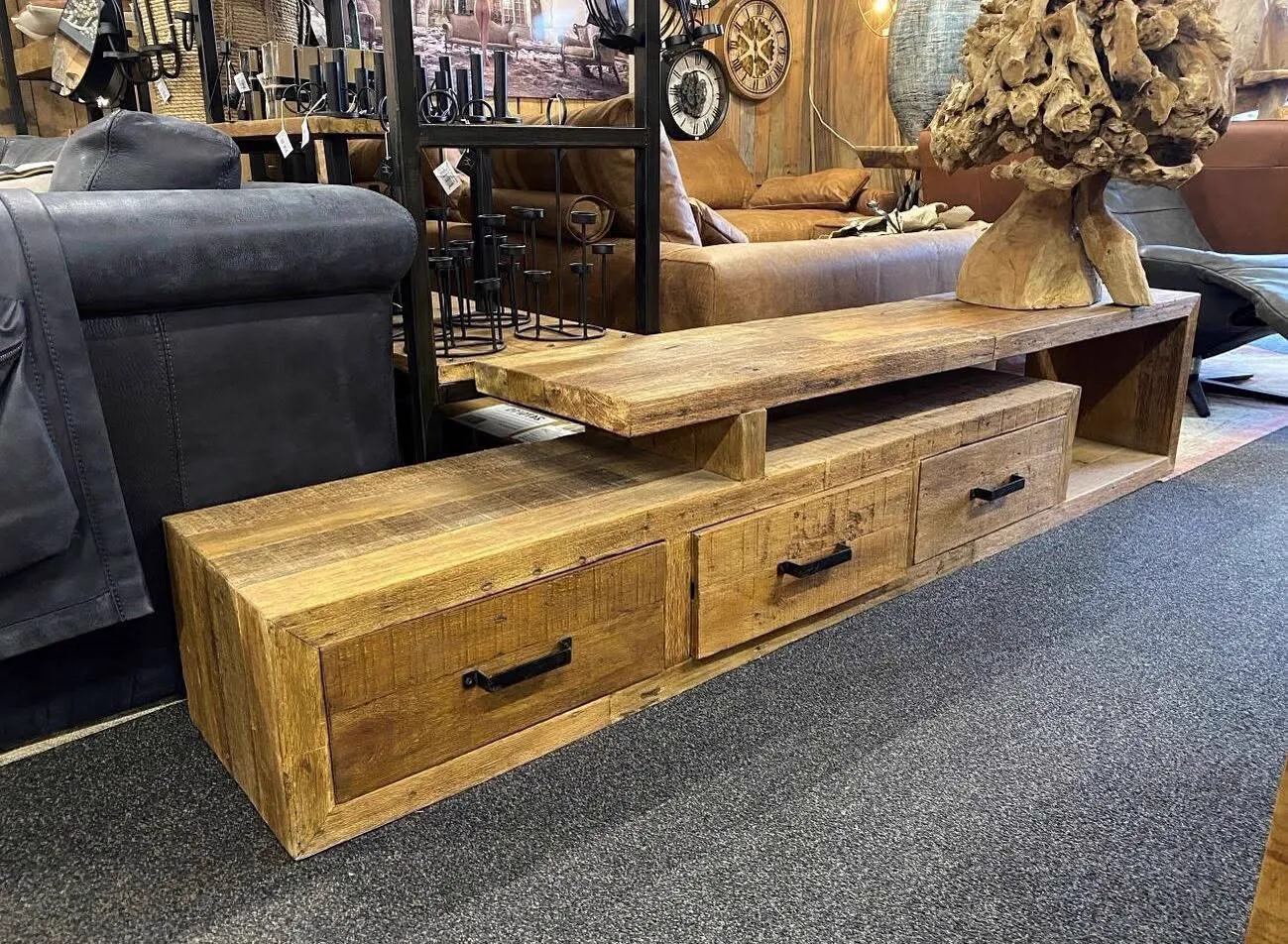 TV Unit Solid | Natural | 225cm - World of Brosi