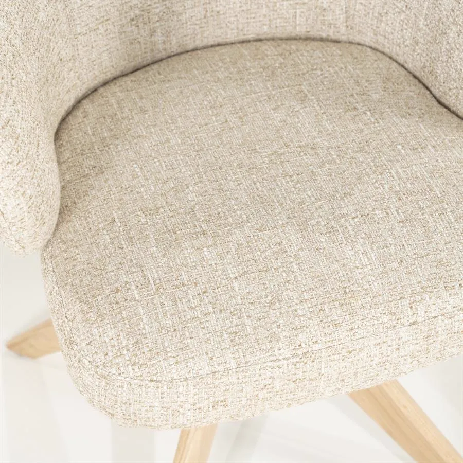Chair Connor natural - beige Donna - Eleonora