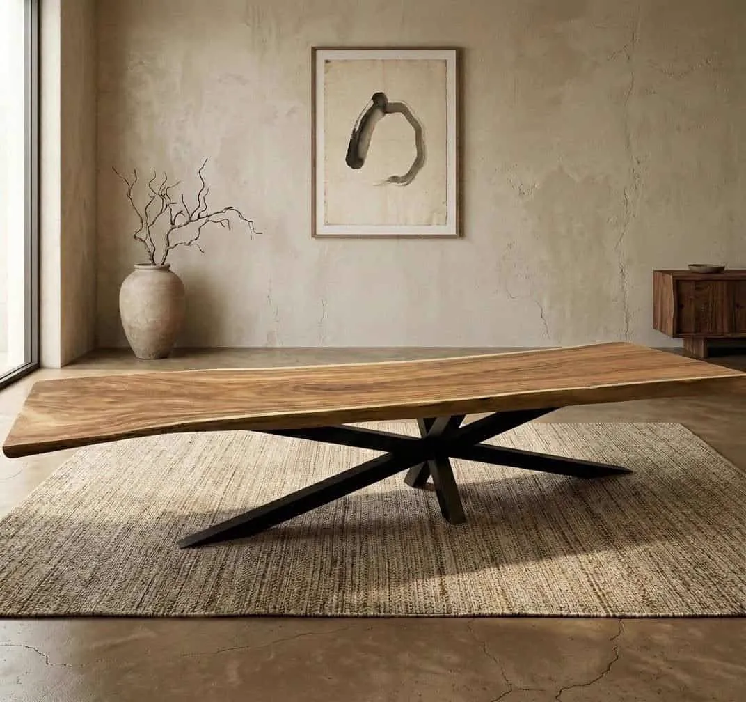 Suar wood tree trunk table 4 metres - World of Brosi